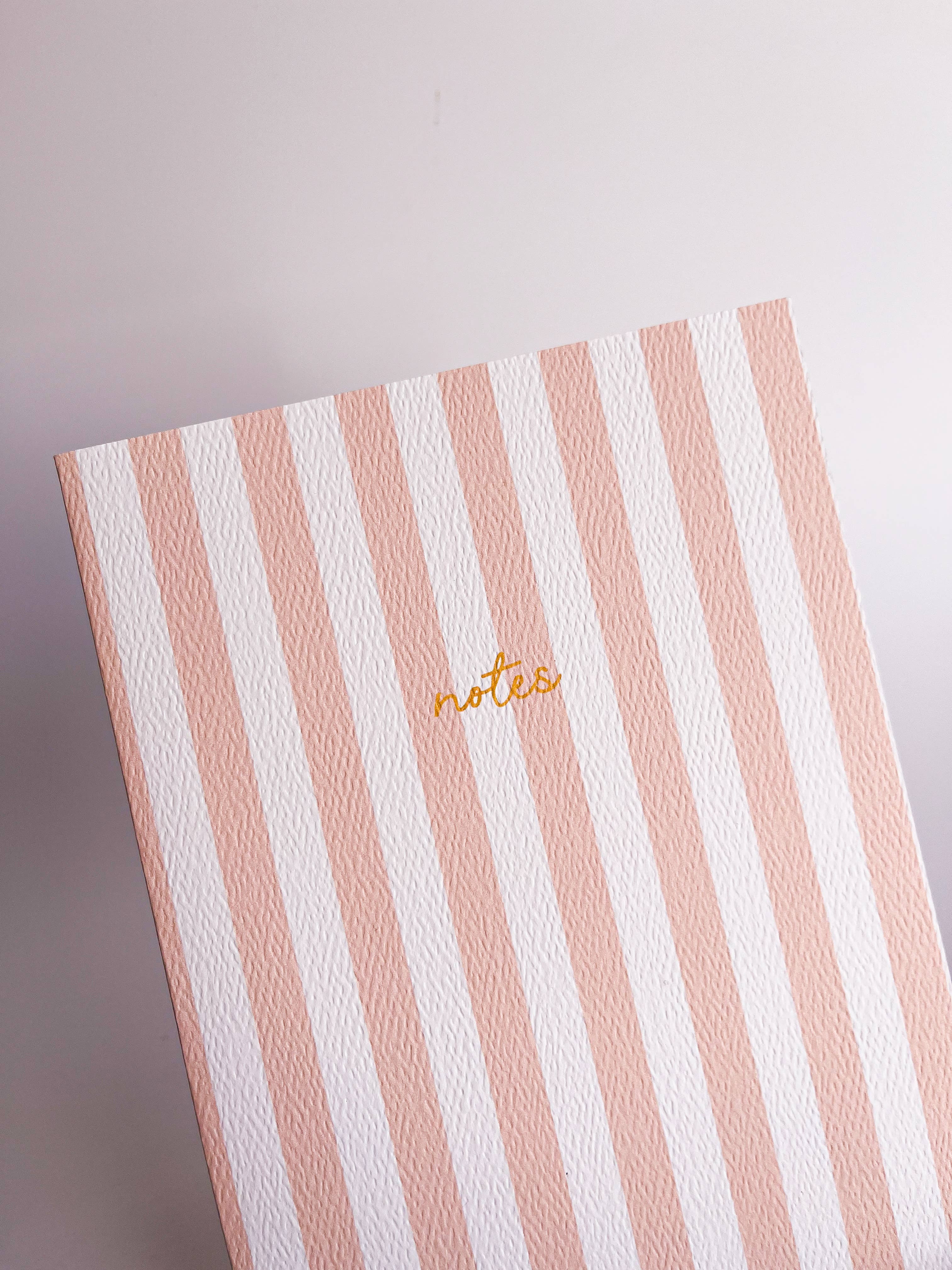 Striped Notebook with Contrast Color: Green / A6