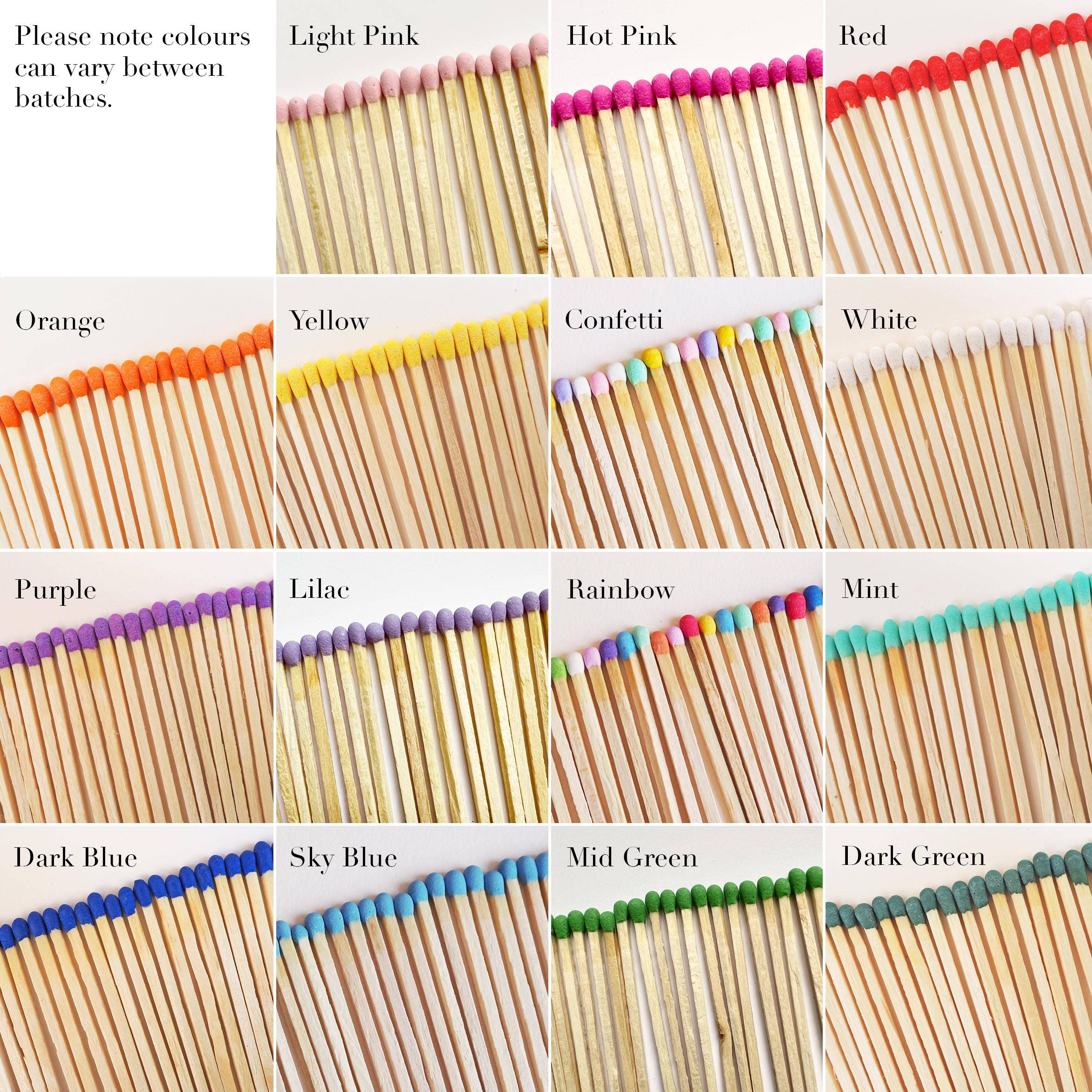 Stripy Match Stick Holders - Choose Your Colours: Light Pink / Mint Stripe