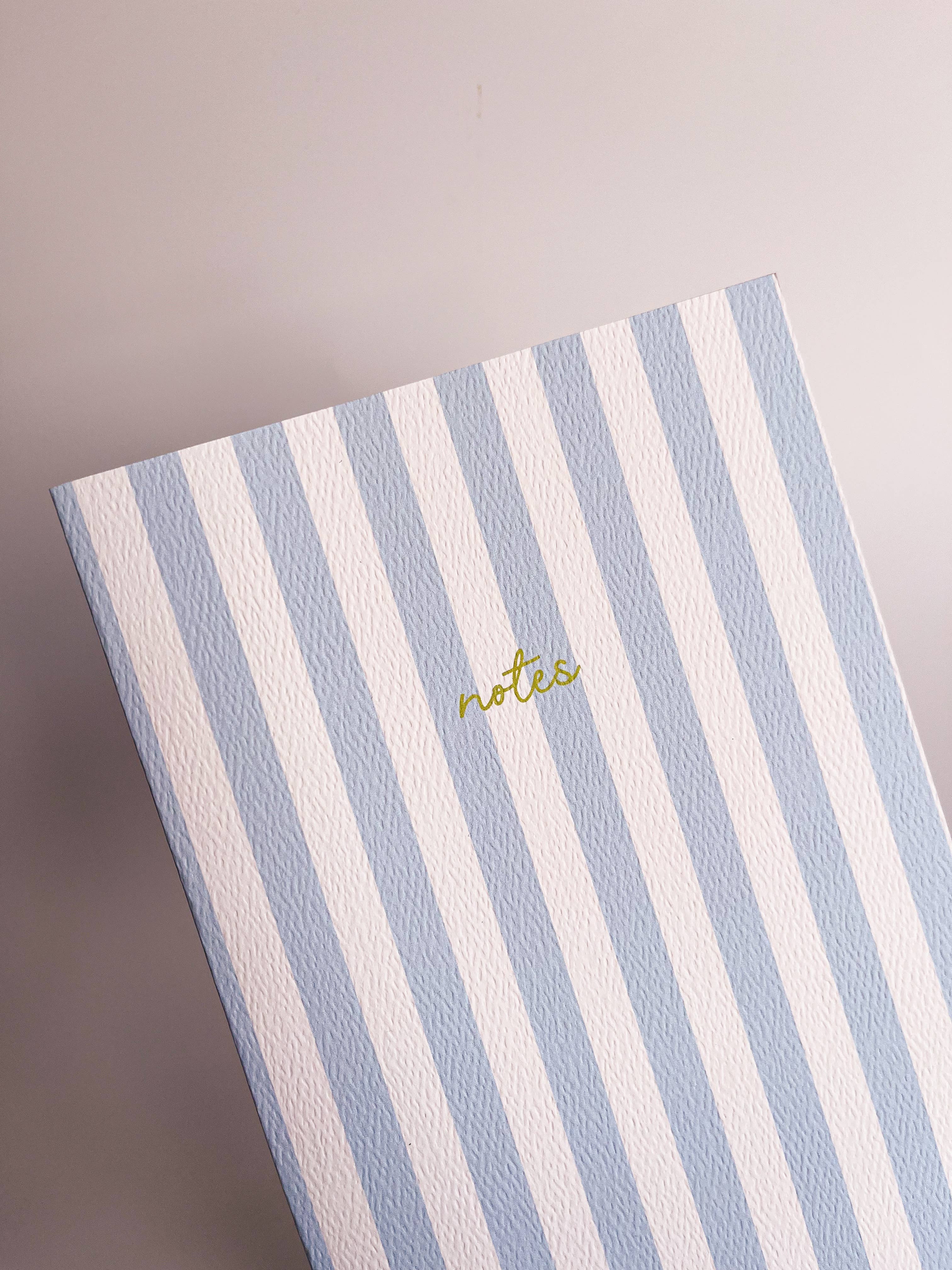 Striped Notebook with Contrast Color: Green / A6