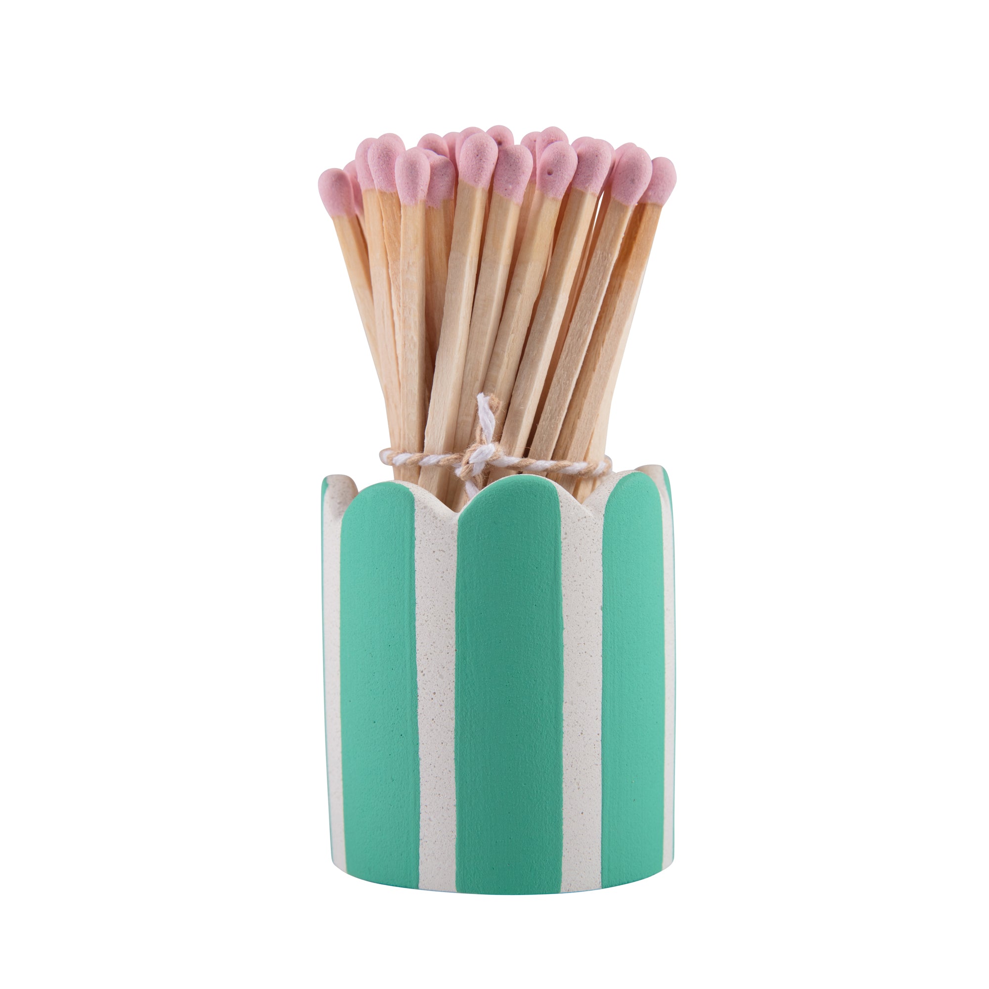 Stripy Match Stick Holders - Choose Your Colours