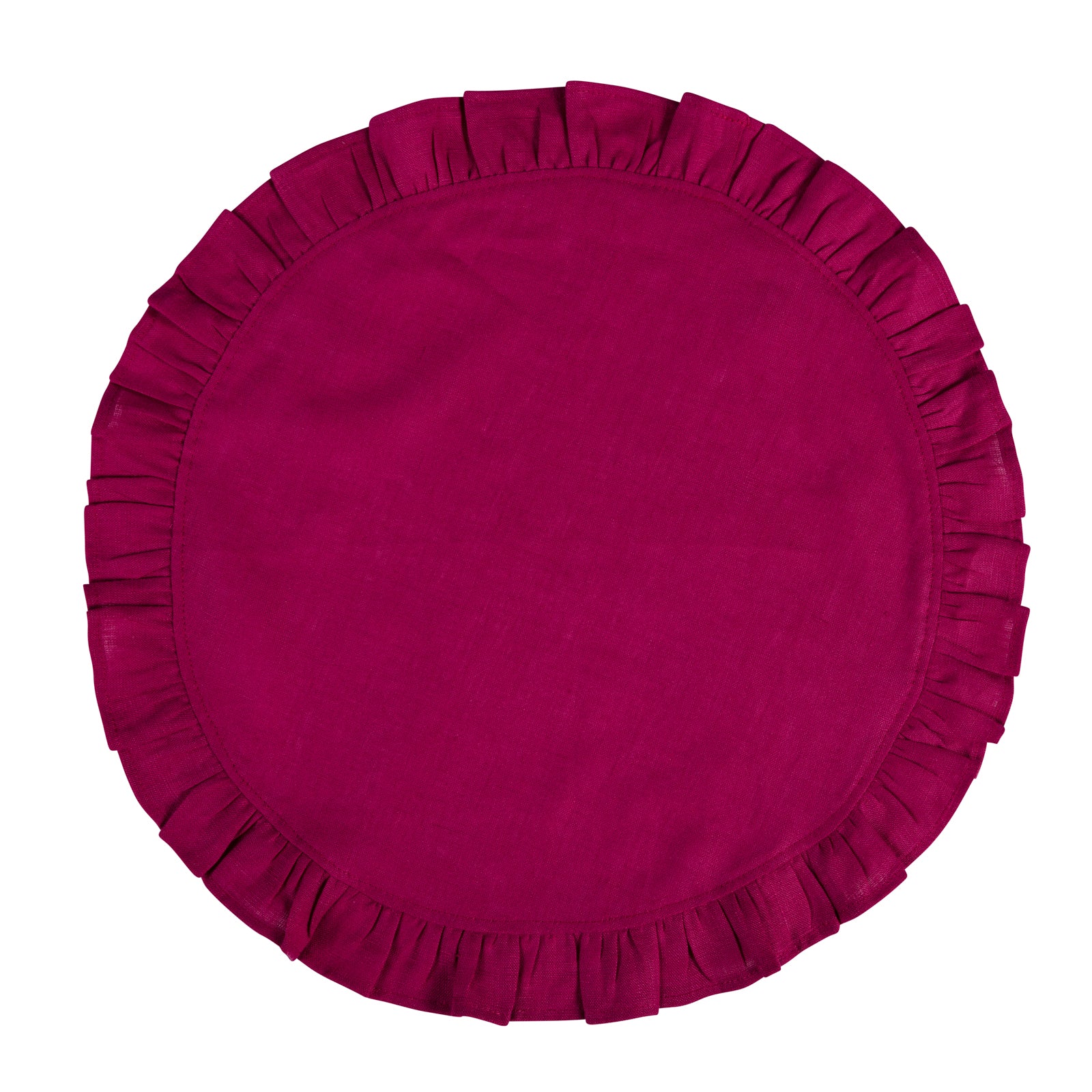 Ruffle Table Mat - Set of 2 - Fuchsia