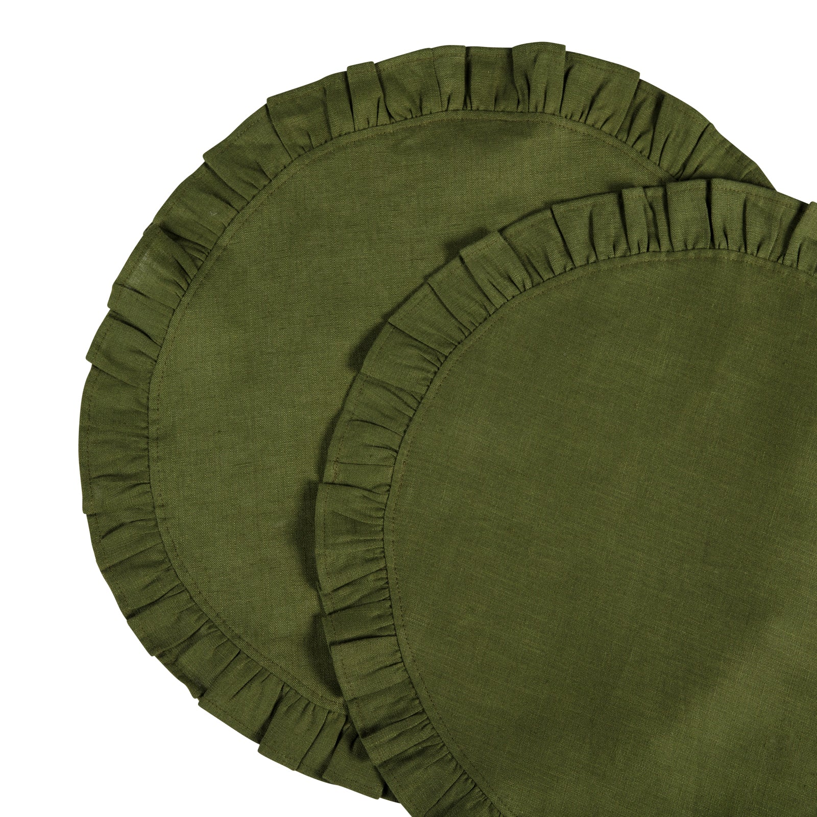 Ruffle Table Mat - Set of 2 - Moss