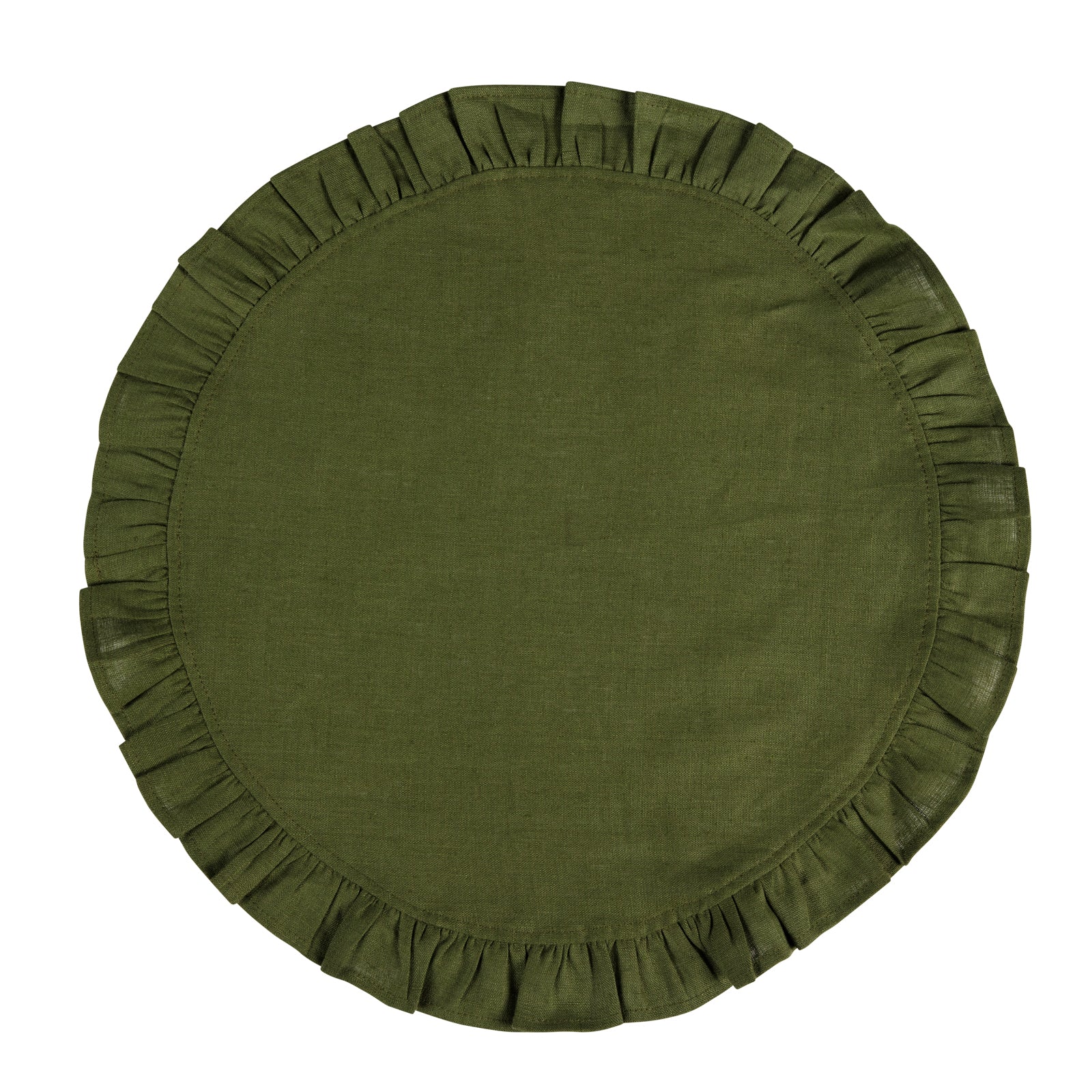 Ruffle Table Mat - Set of 2 - Moss