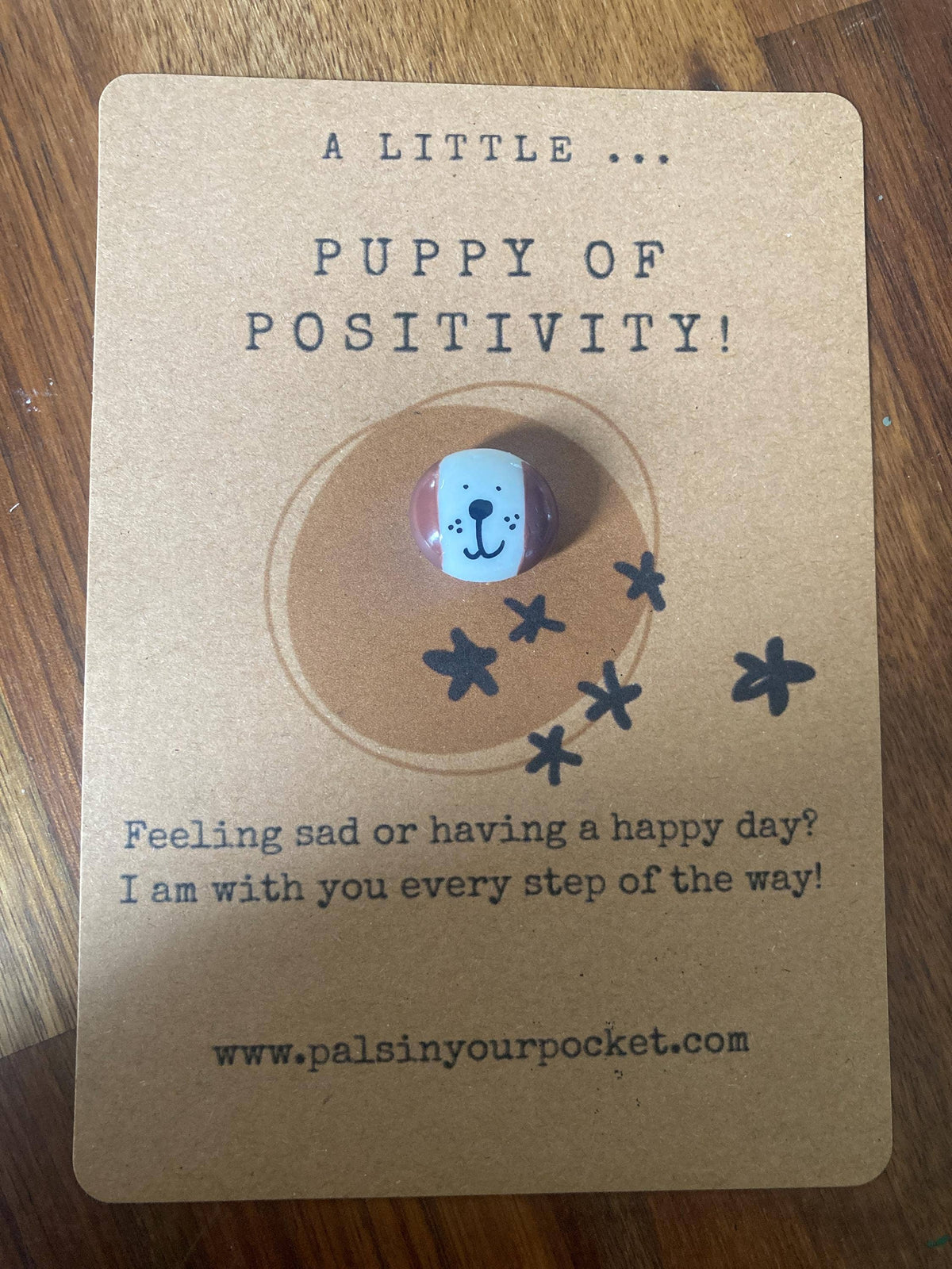 Puppy Of Positivity Comfort Pocket Pebble For Anxiety