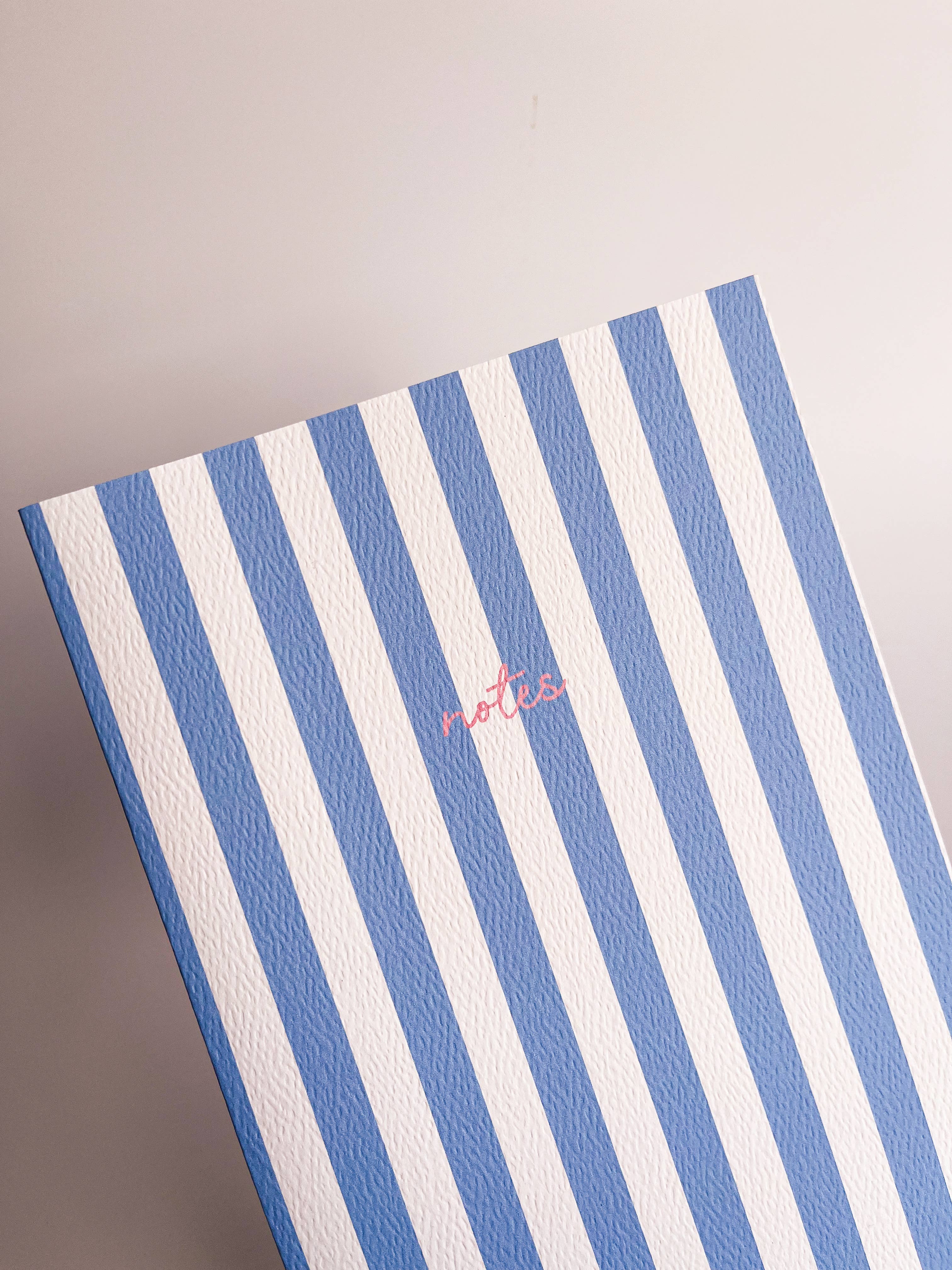 Striped Notebook with Contrast Color: Green / A6