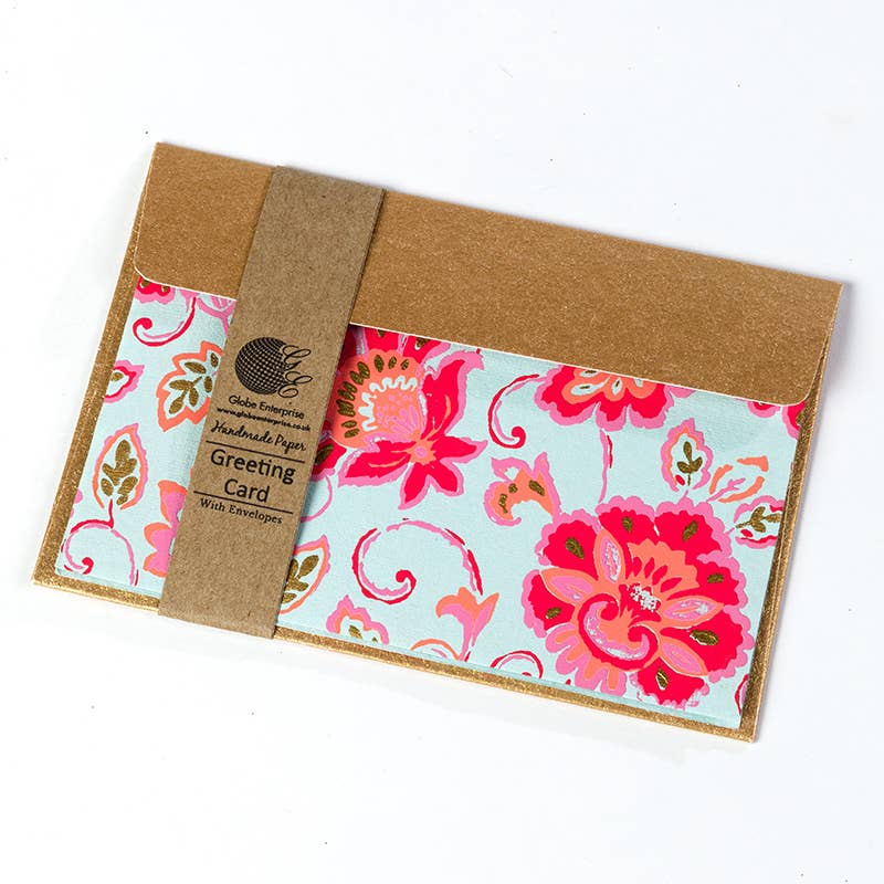 Pink Gorgeous Floral Greeting Card