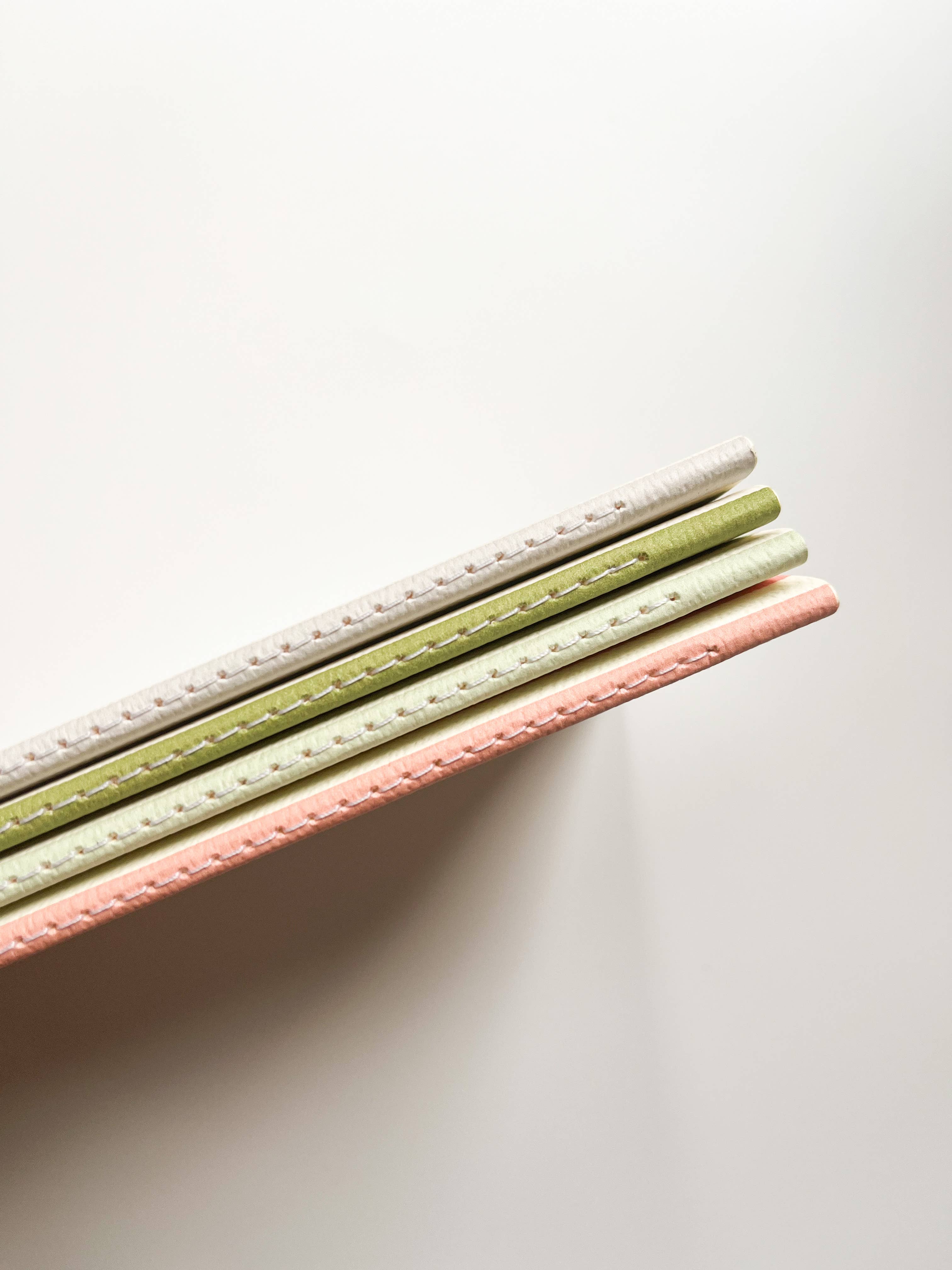 Striped Notebook with Contrast Color: Green / A6