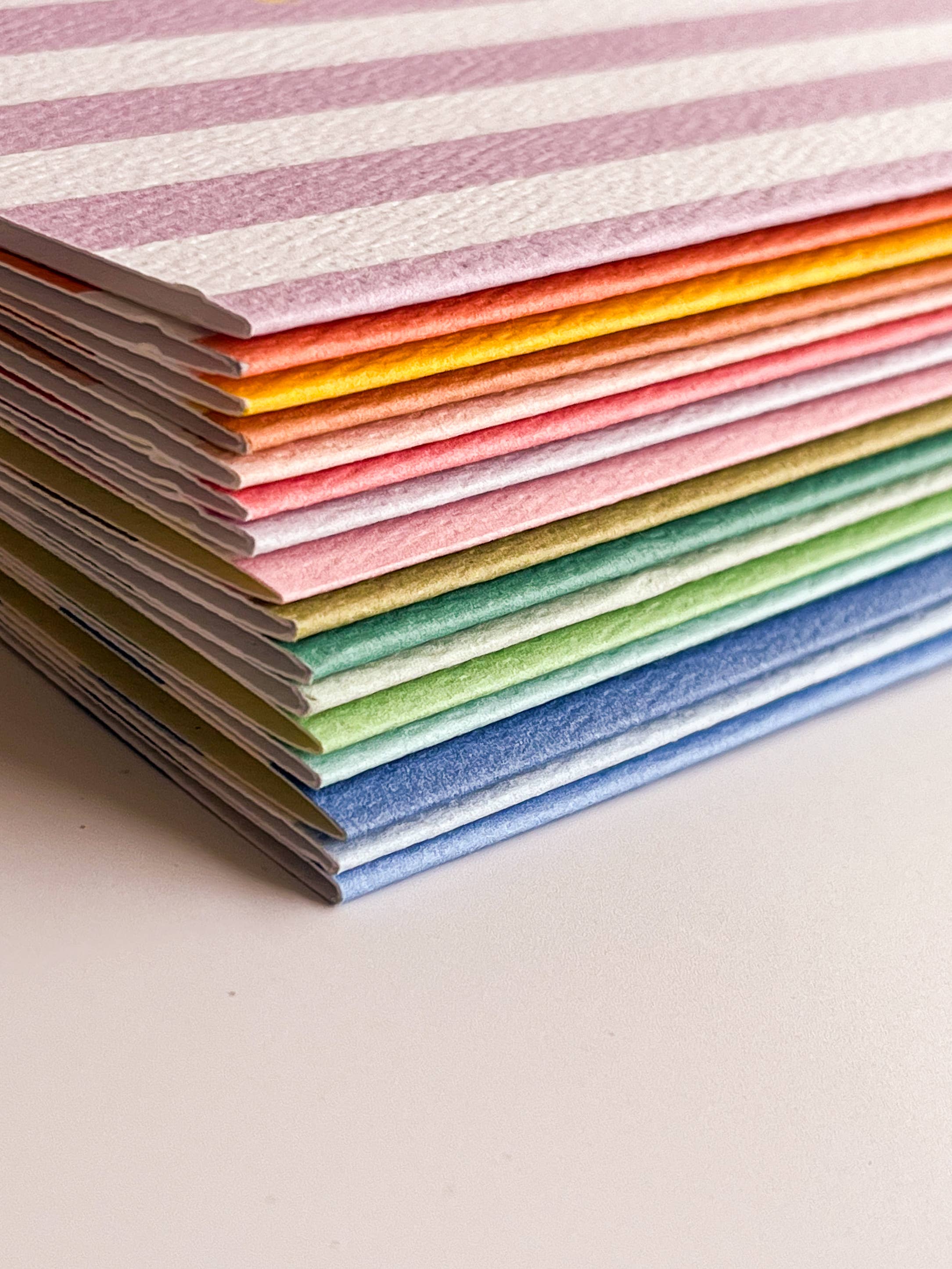 Striped Notebook with Contrast Color: Green / A6
