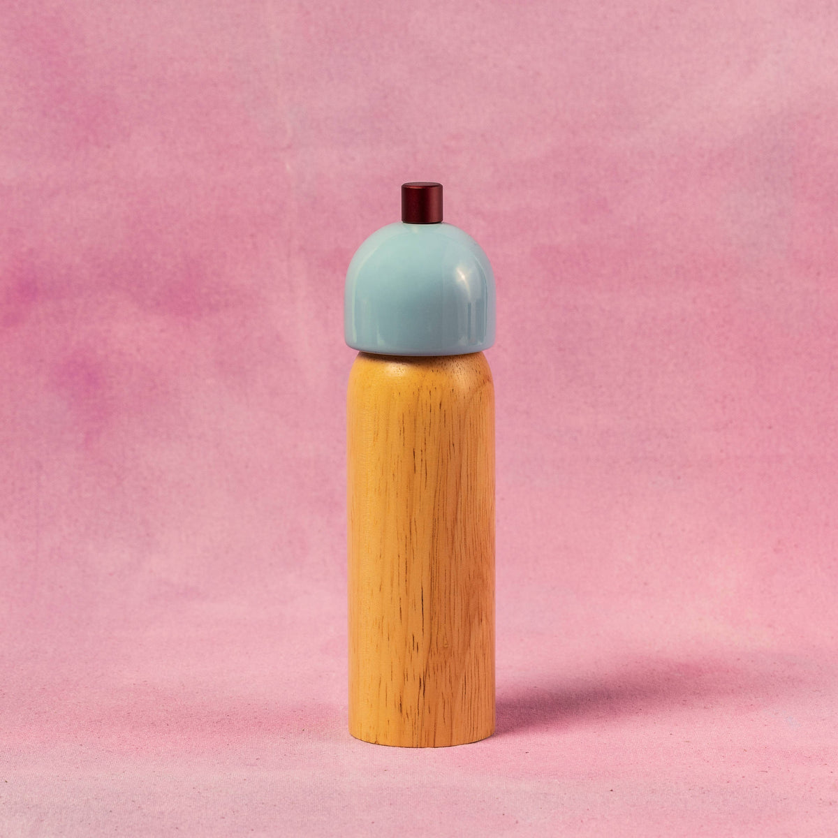 New! Salt & Pepper Grinder - Light Blue & Burgundy: Medium