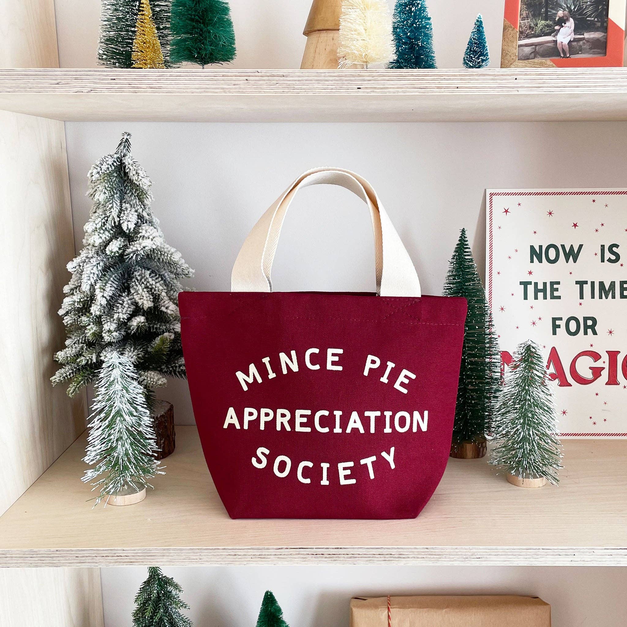Mince Pie Appreciation Society - Little Canvas Bag