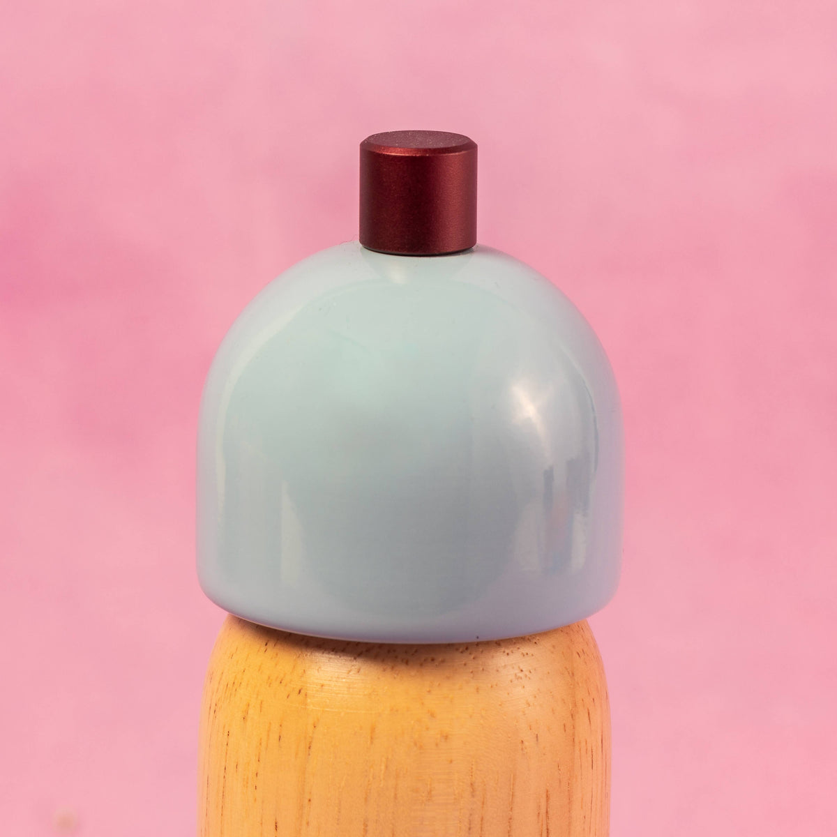 New! Salt & Pepper Grinder - Light Blue & Burgundy: Medium