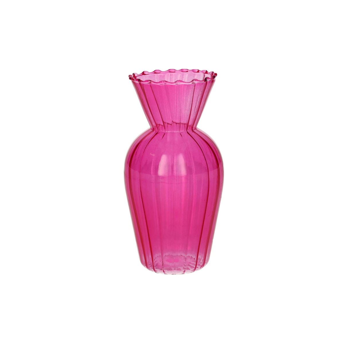 Vase Swirl Fuchsia 7.4 x 14 cm
