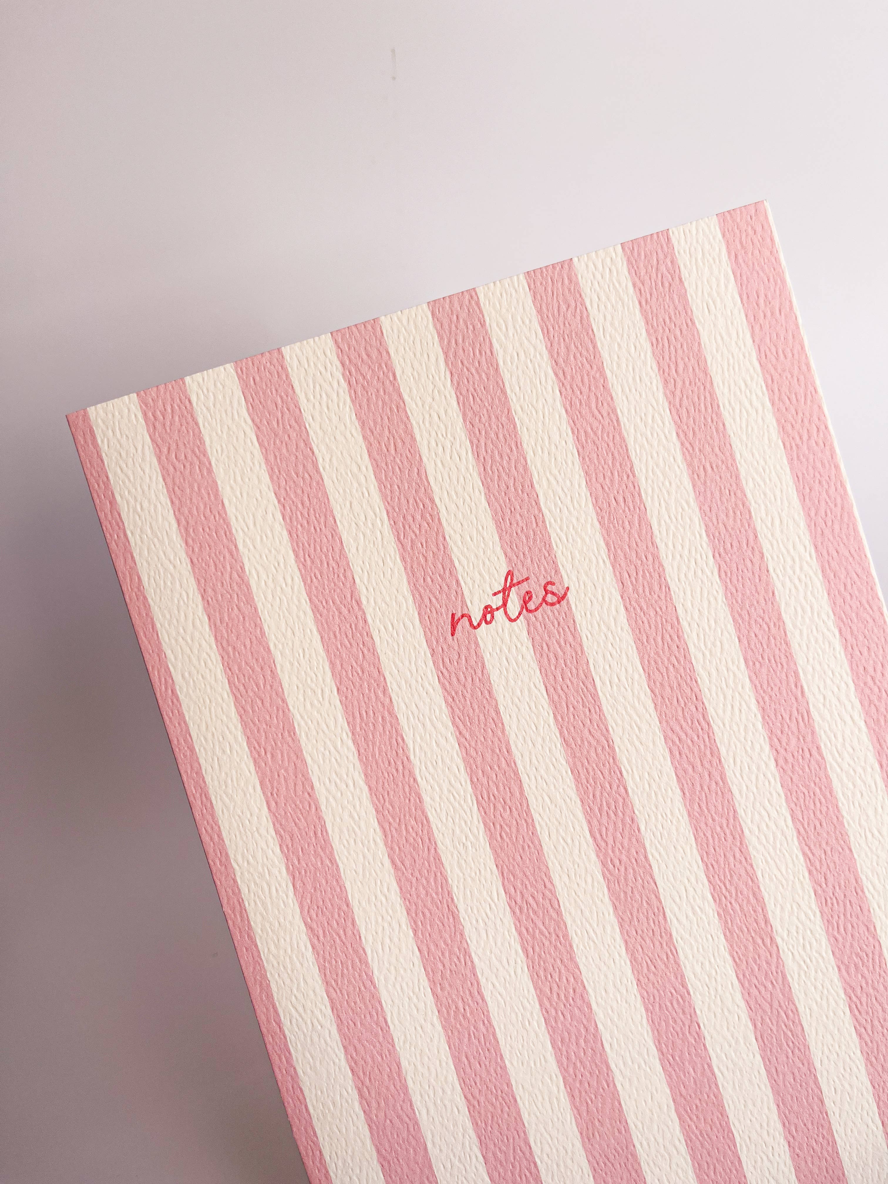 Striped Notebook with Contrast Color: Green / A6