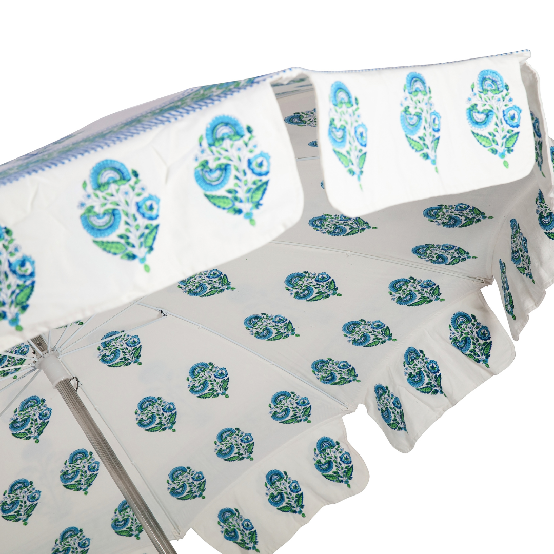 Azure Parasol | Blue & Green Flowers