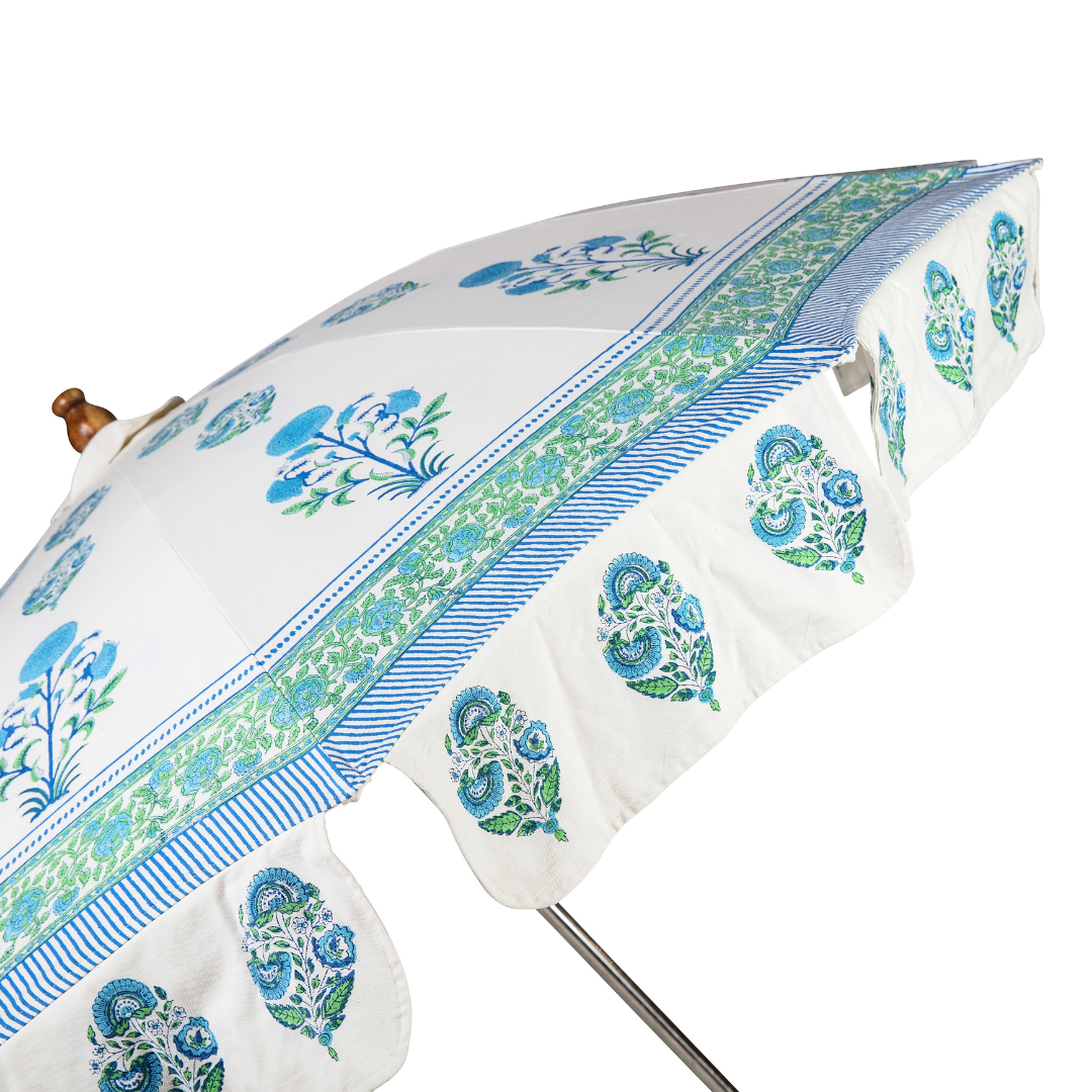 Azure Parasol | Blue & Green Flowers