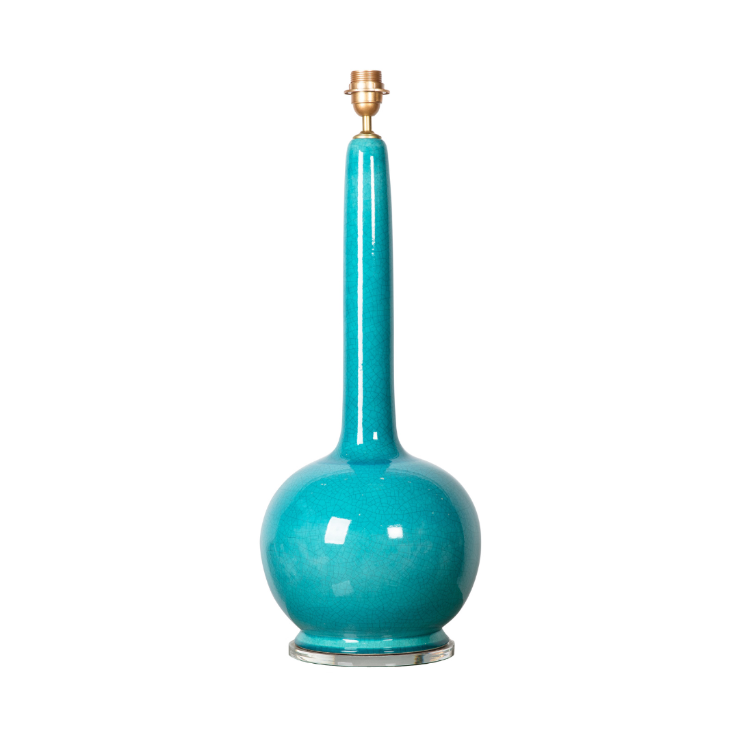 Beau Lamp - Light Crackled Teal
