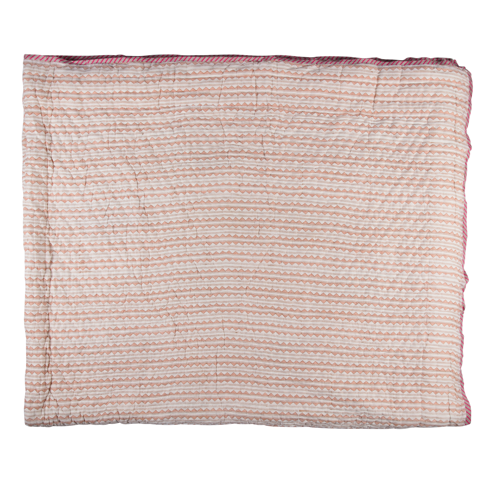 Blush Thistle Bloom - Queen Quilted Bedspread
