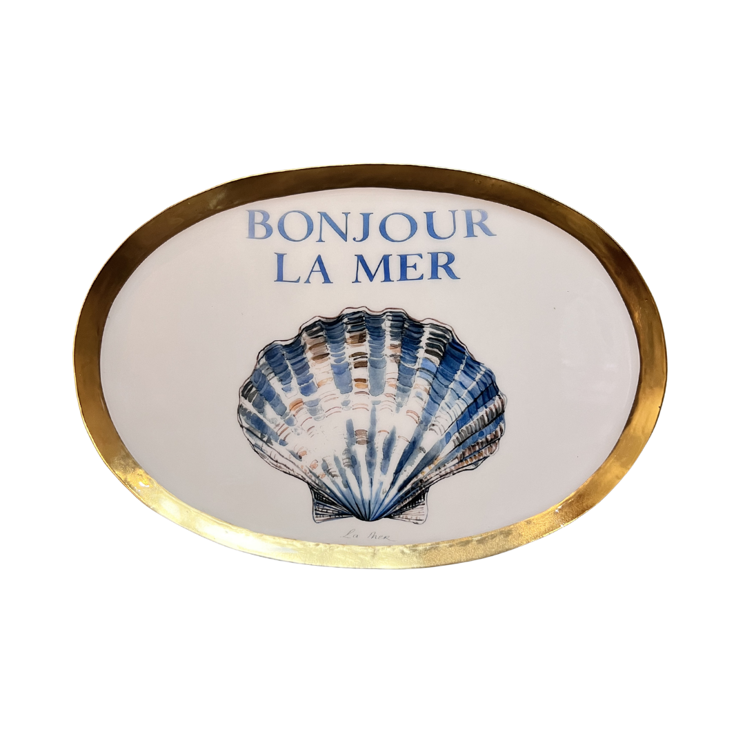 Bonjour La Mer - Metal & Enamel Tray
