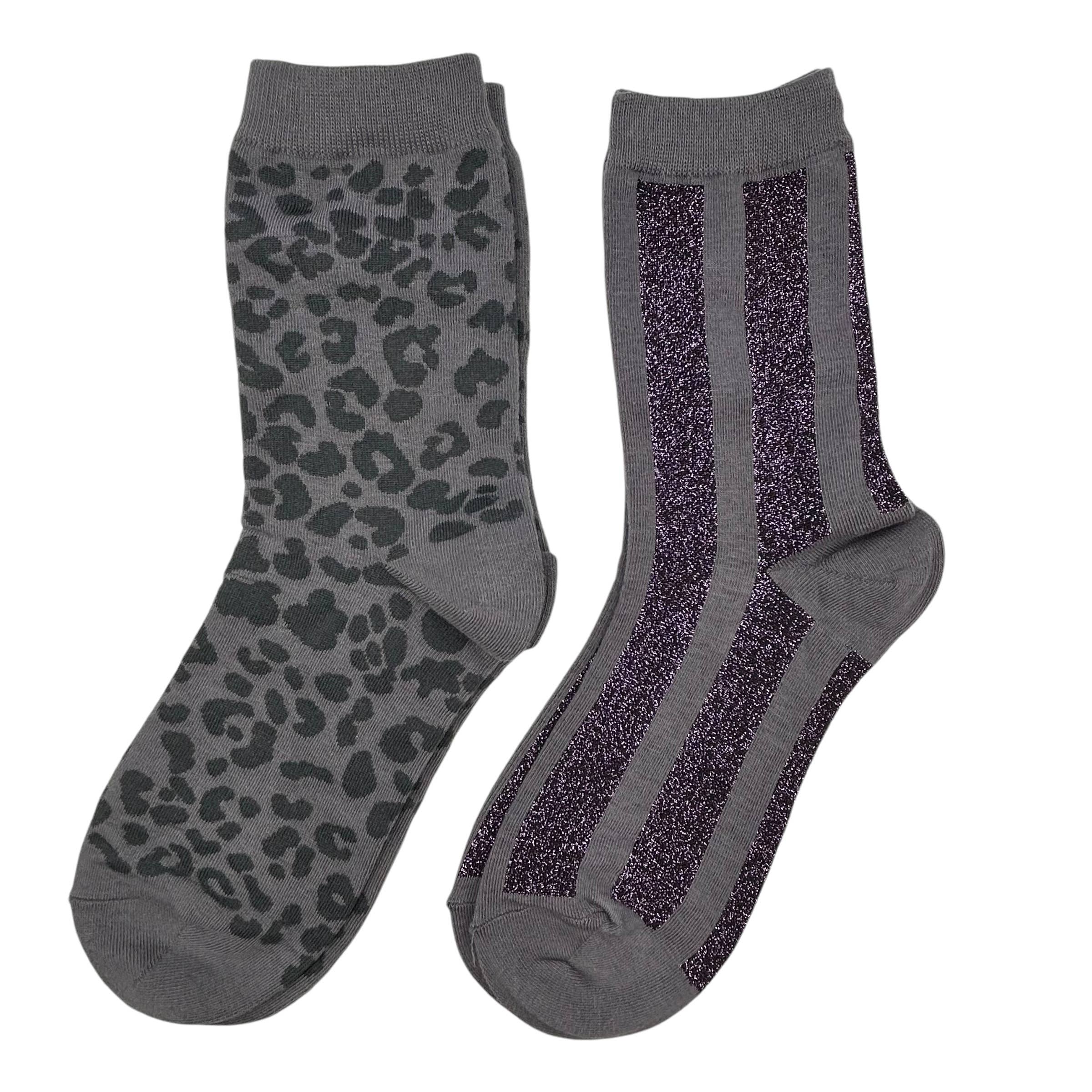 Charcoal Leopard & Berlin sock box duo