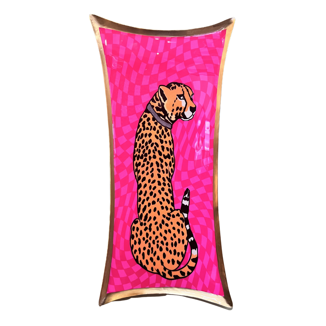 Cheetah - Metal & Enamel Tray