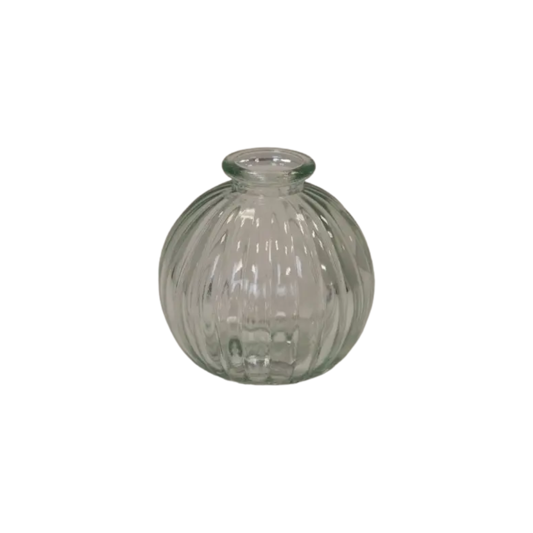 Clear Glass Round Bottle