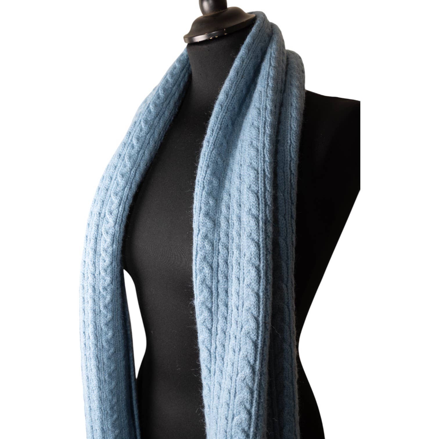 Cornflower Cable Knit Scarf