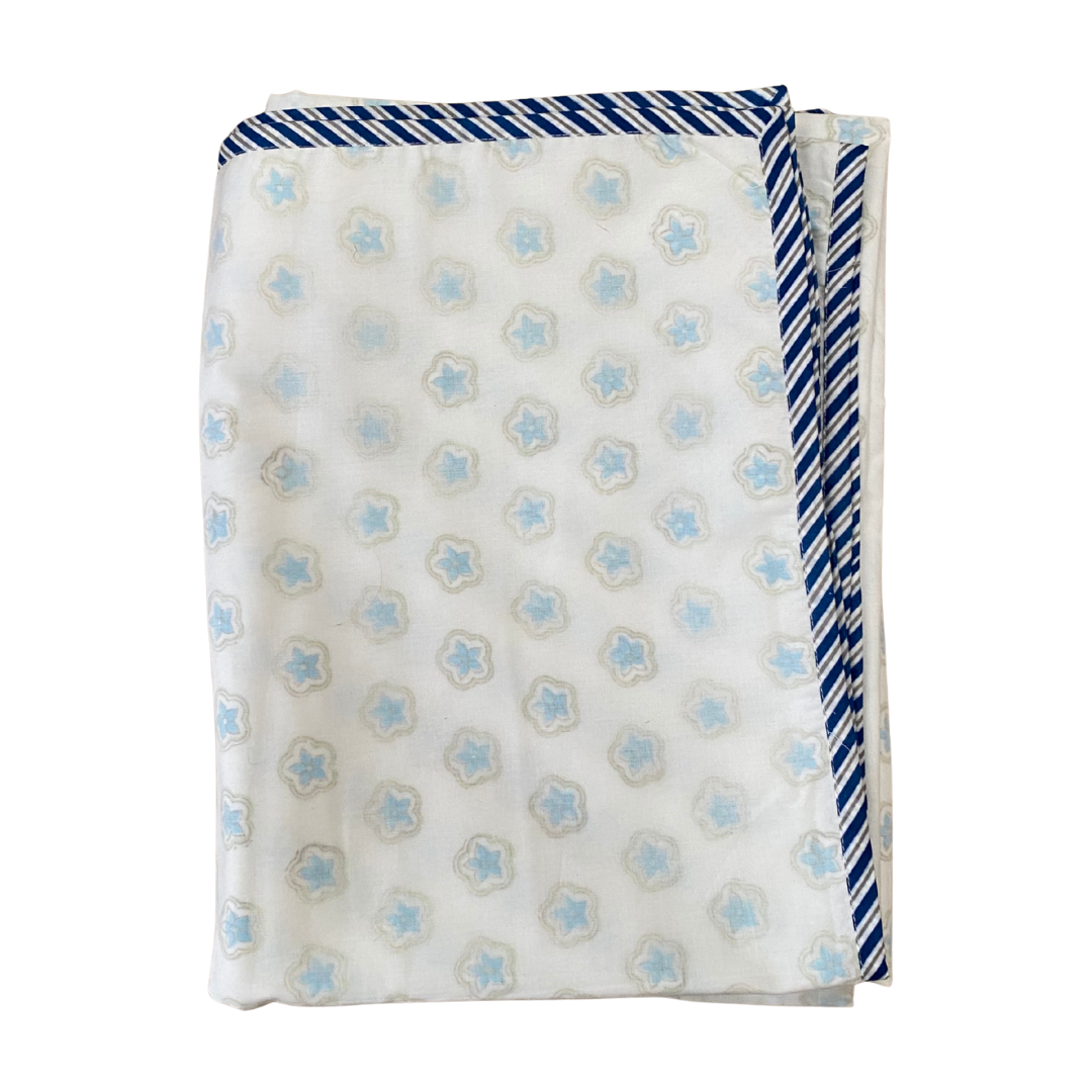 Dohar - Pale Blue Flowers - Single