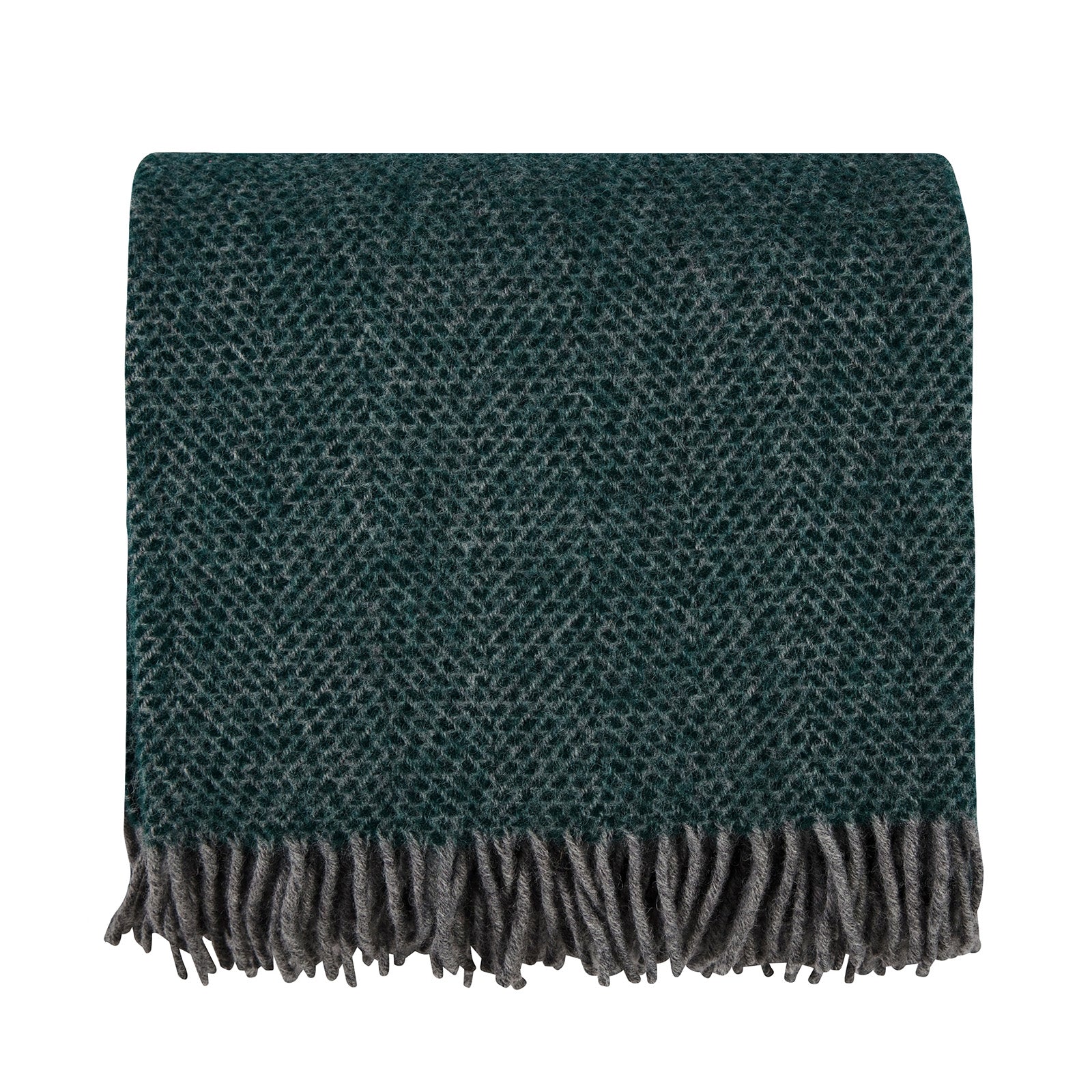 Emerald / Grey Extra Large Beehive Throw