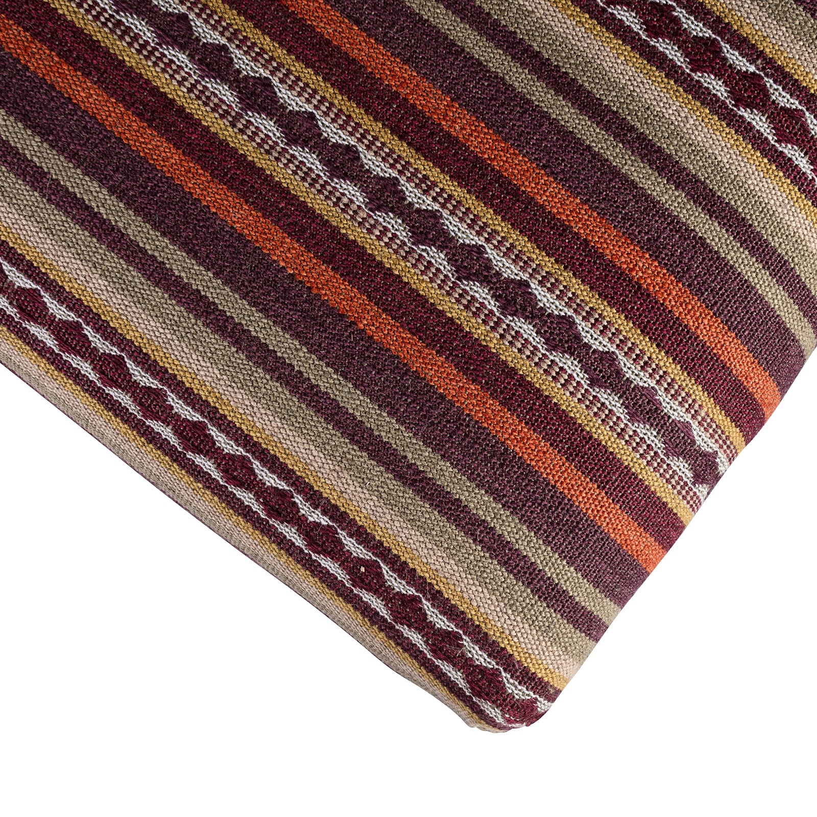 Geometric Striped Footstool