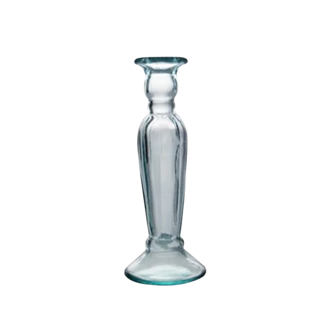 Fluted Glass Candlesticks - Various Colours