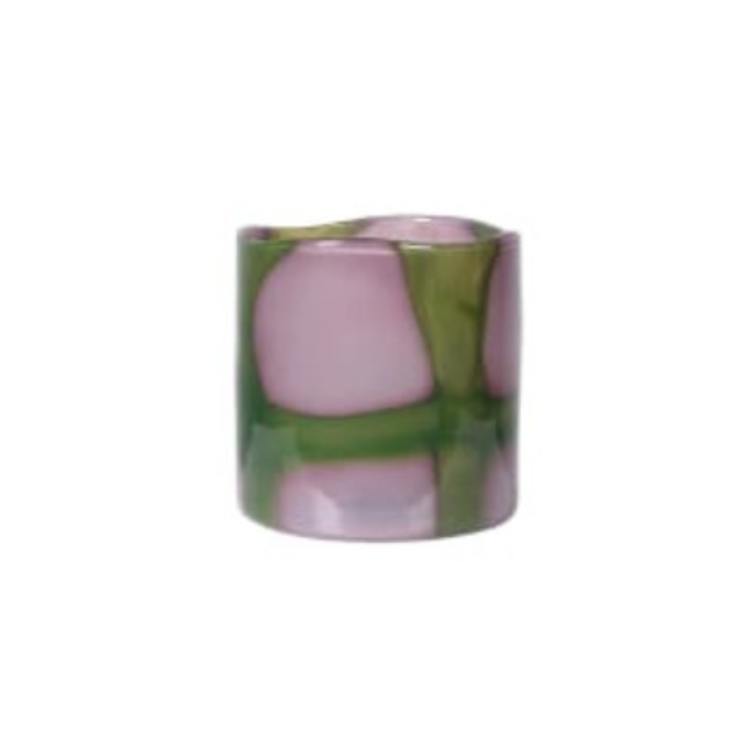 Green and Lavender Cross Vase