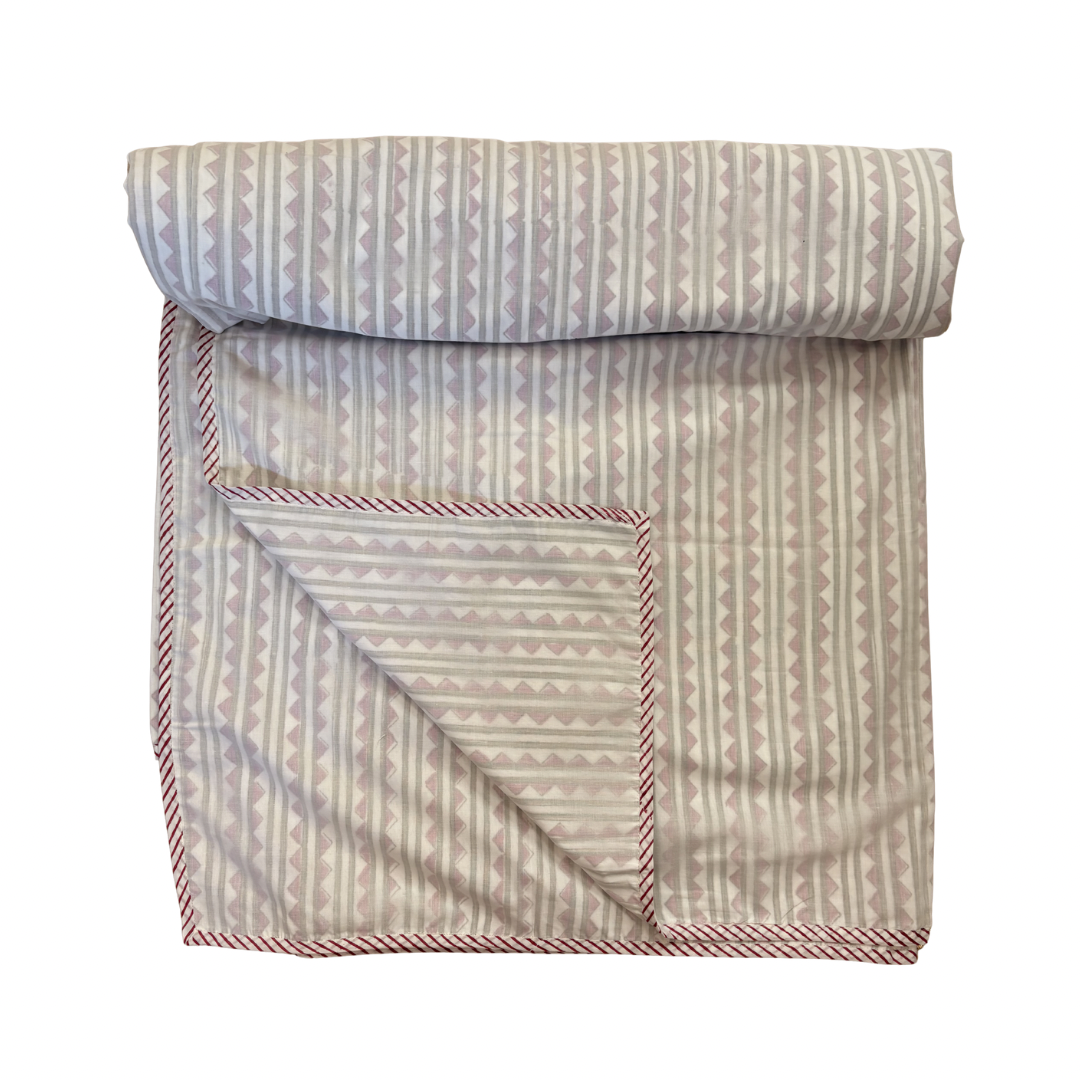 NEW IN | Dohar - Pink and Green Zig Zag - Double
