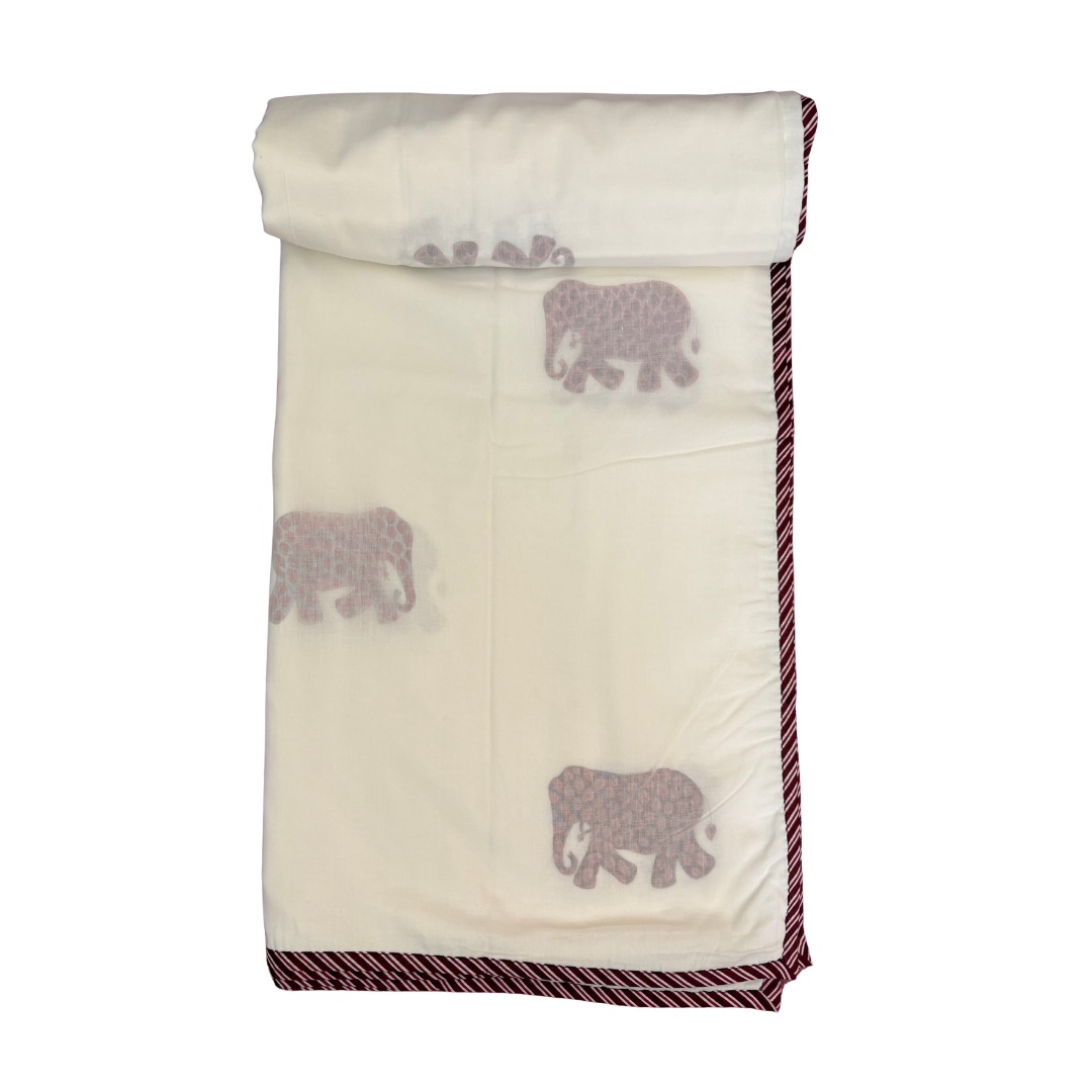 NEW IN | Port Elephant with Port Stripe Trim | Single Dohar