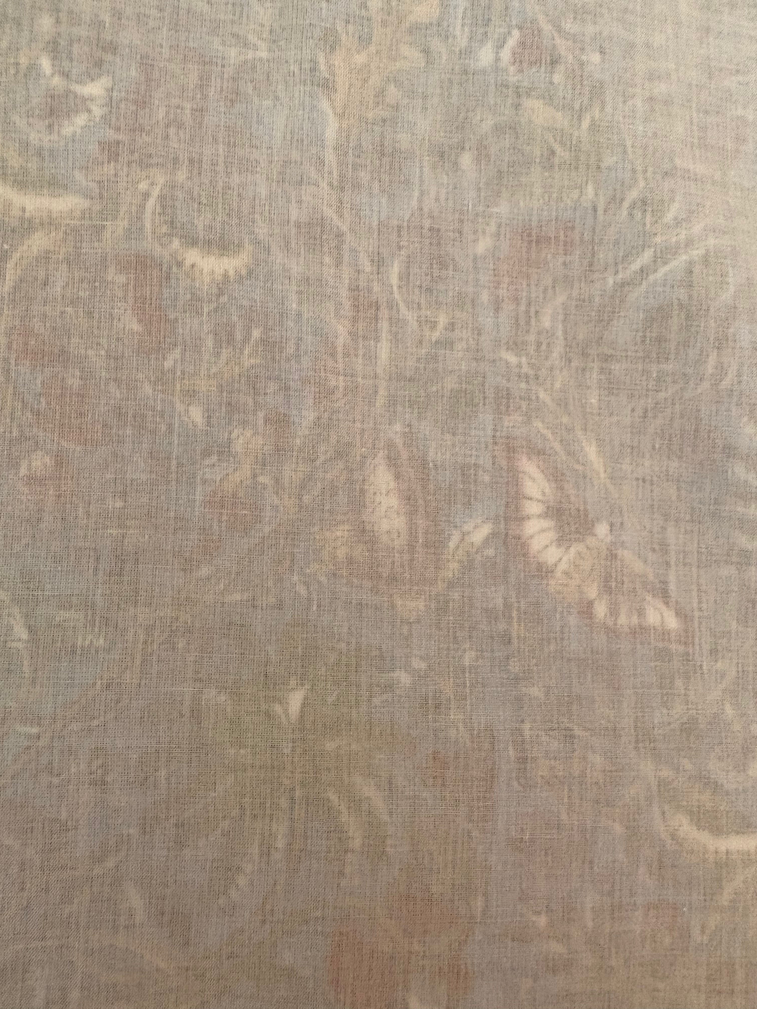 NEW IN | Blue Butterfly Scene with Green Stripe Border - King / Super King Dohar