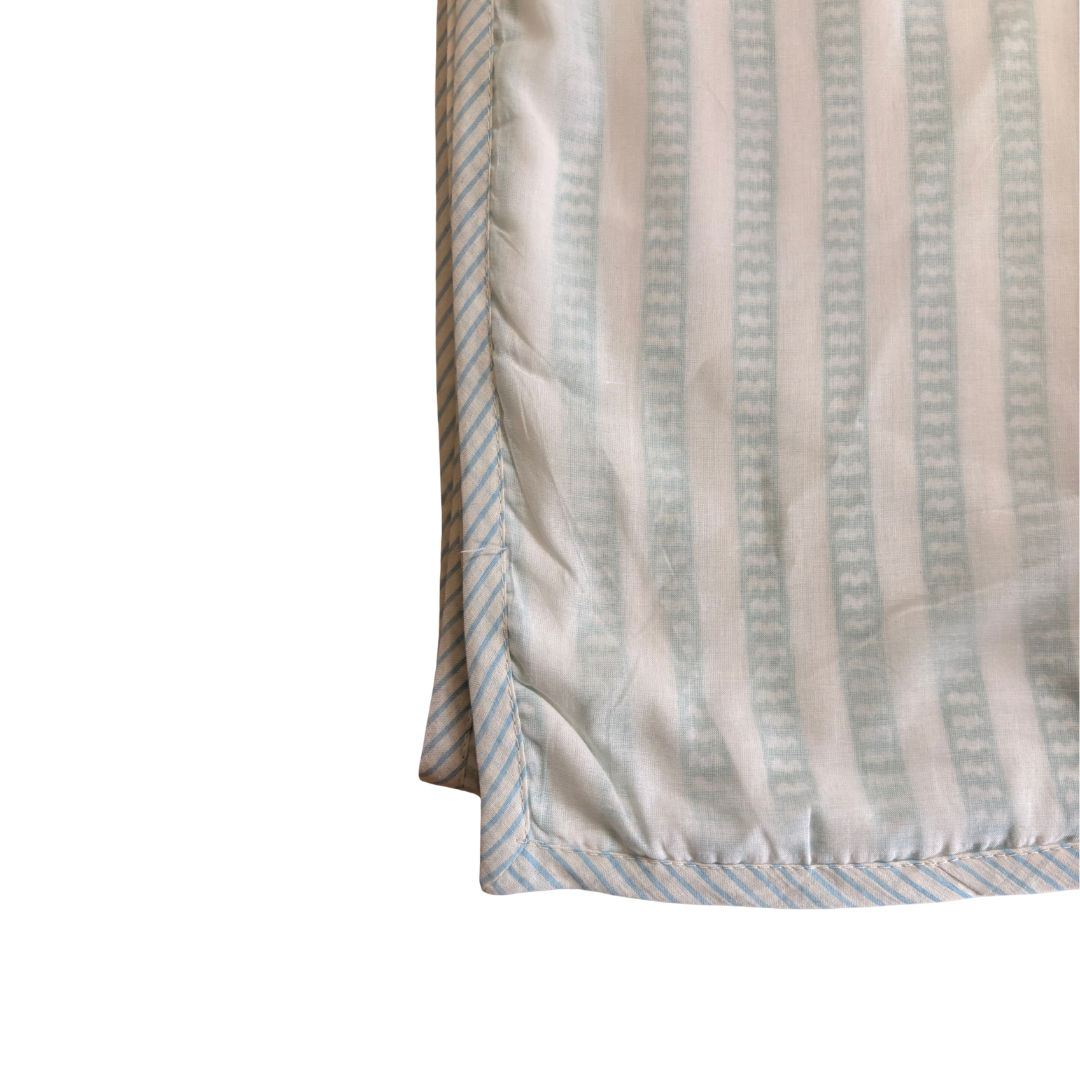 NEW IN | Blue Stripe with Baby Blue Stripe Trim | Single Dohar