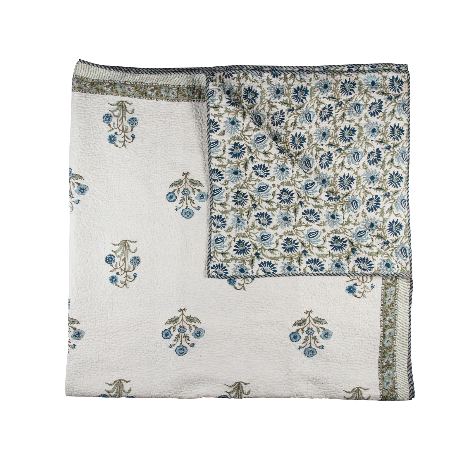 Indigo Meadow Bedspread - Double