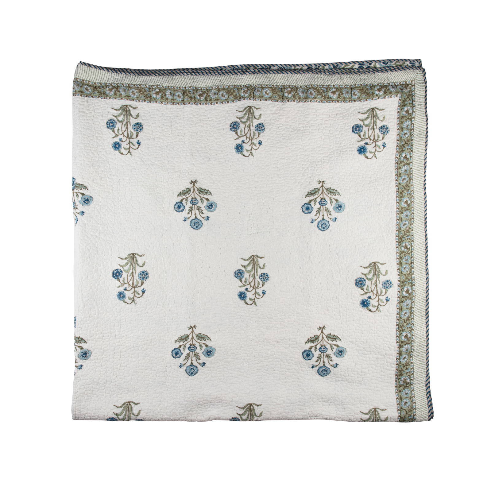 Indigo Meadow Bedspread - Double