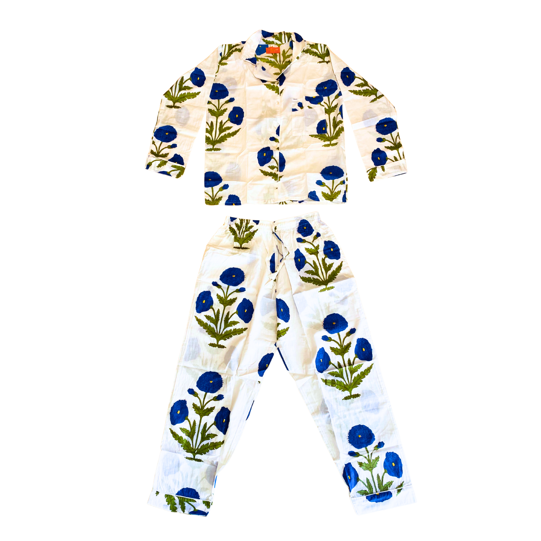 Kelling Home Cotton Pyjama Set – Blue Flower