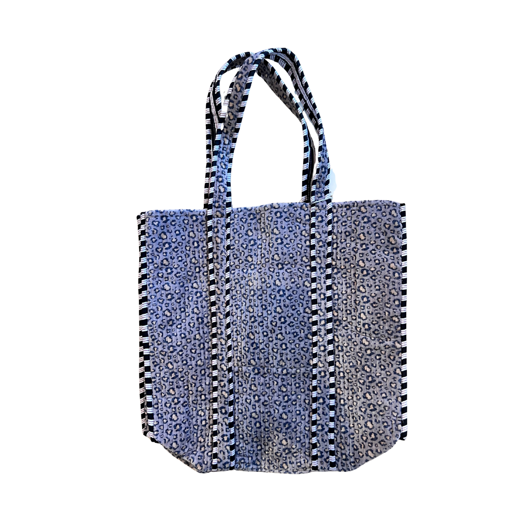 Kelling Home Velvet Tote Bag – Mushroom Leopard Print