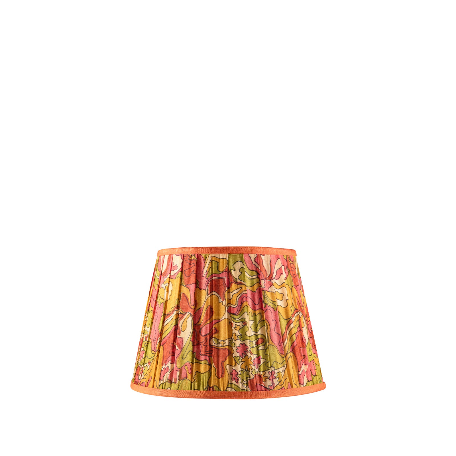 LIMITED EDITION 10"- patterned orange, green & ochre