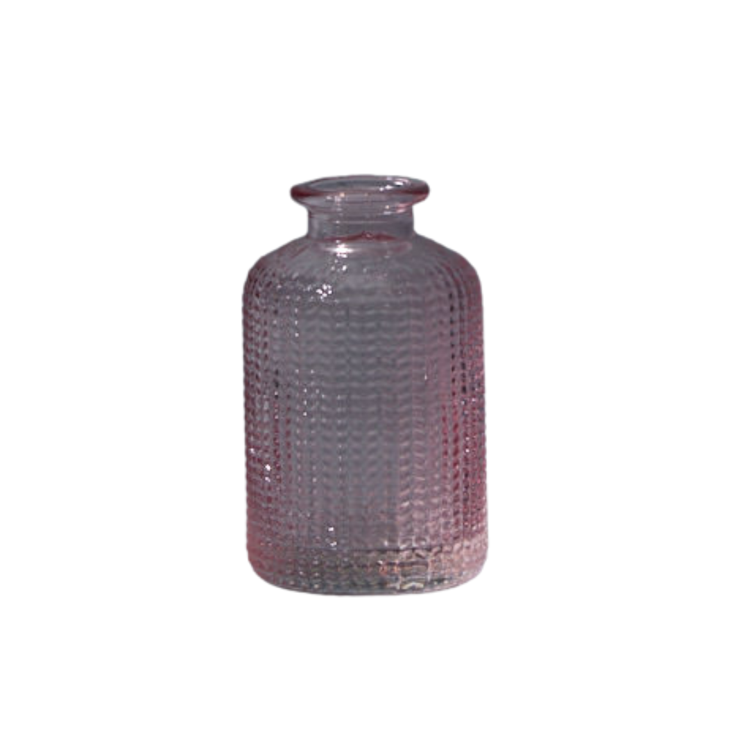 Lavender Dimpled Glass Bottle