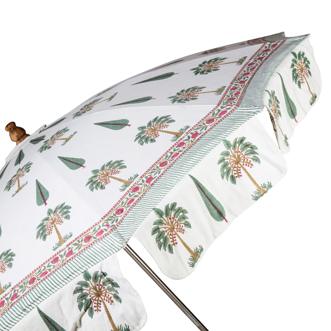 Palm Grove Parasol | Green Palm & Cypress Trees
