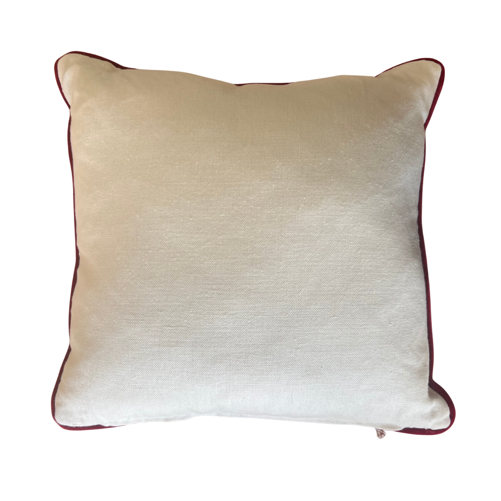 Pink & Blue Cushion with Velvet Cherry Piping