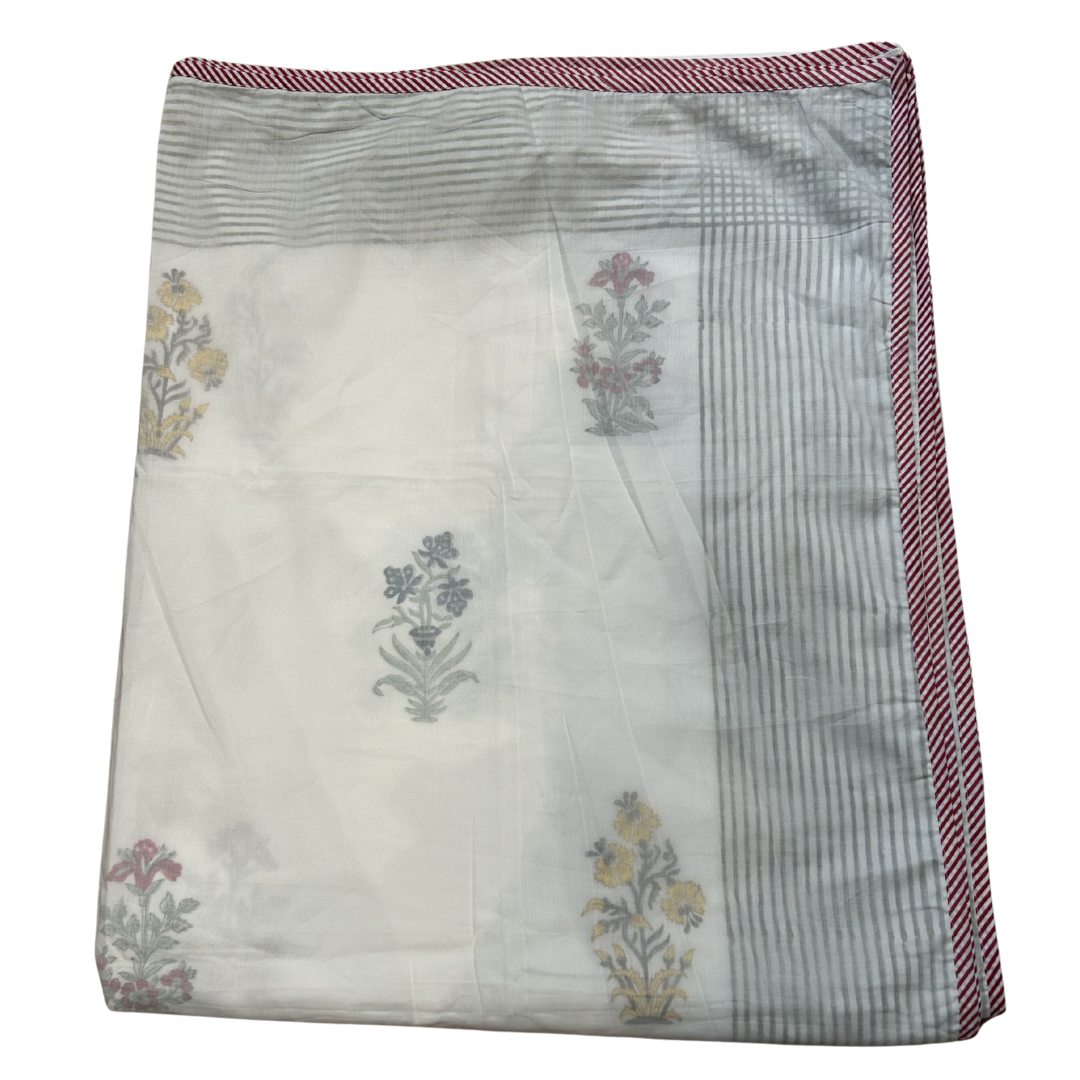NEW IN | Pink, Red & Blue Flowers Dohar - Double