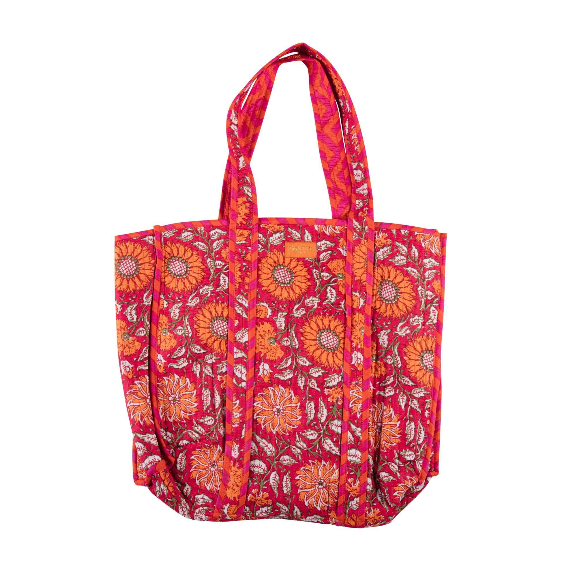 Quilted Bag - Orange Sunflower