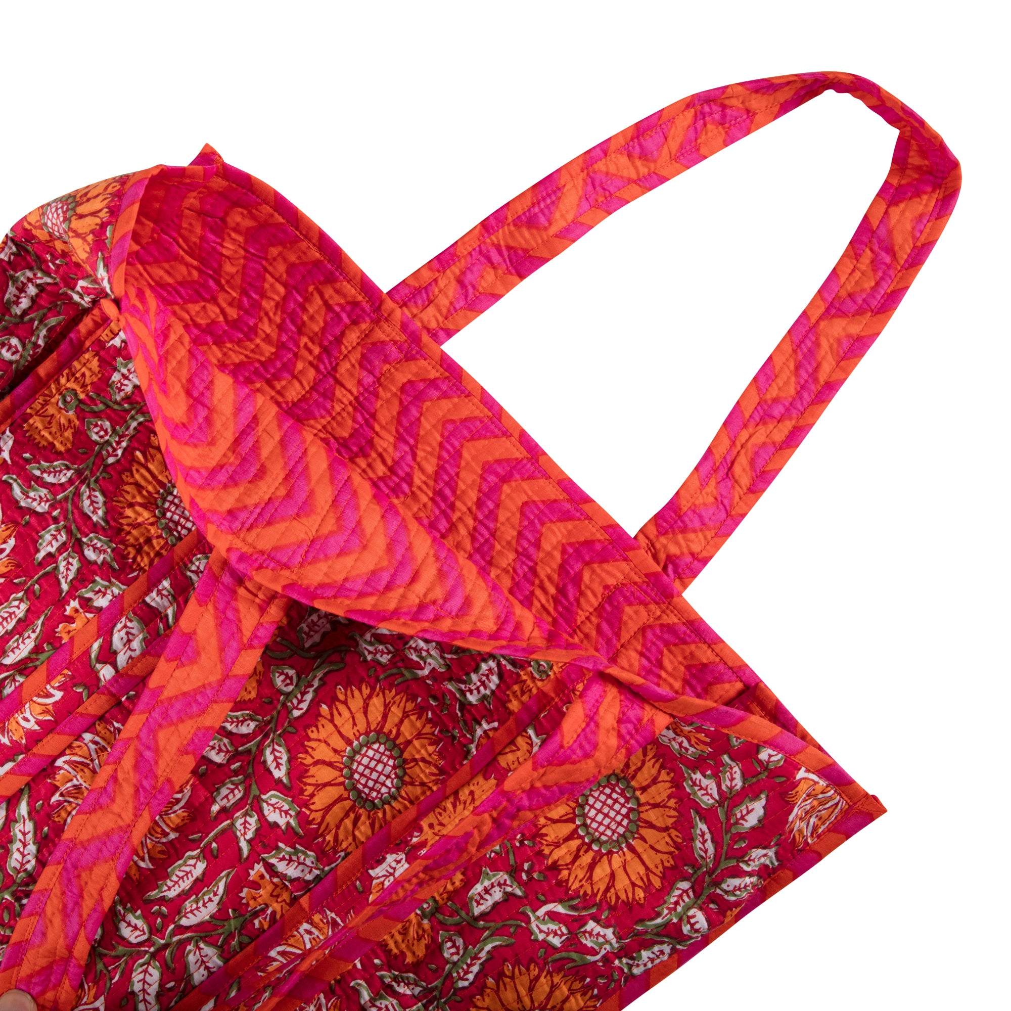 Quilted Bag - Orange Sunflower