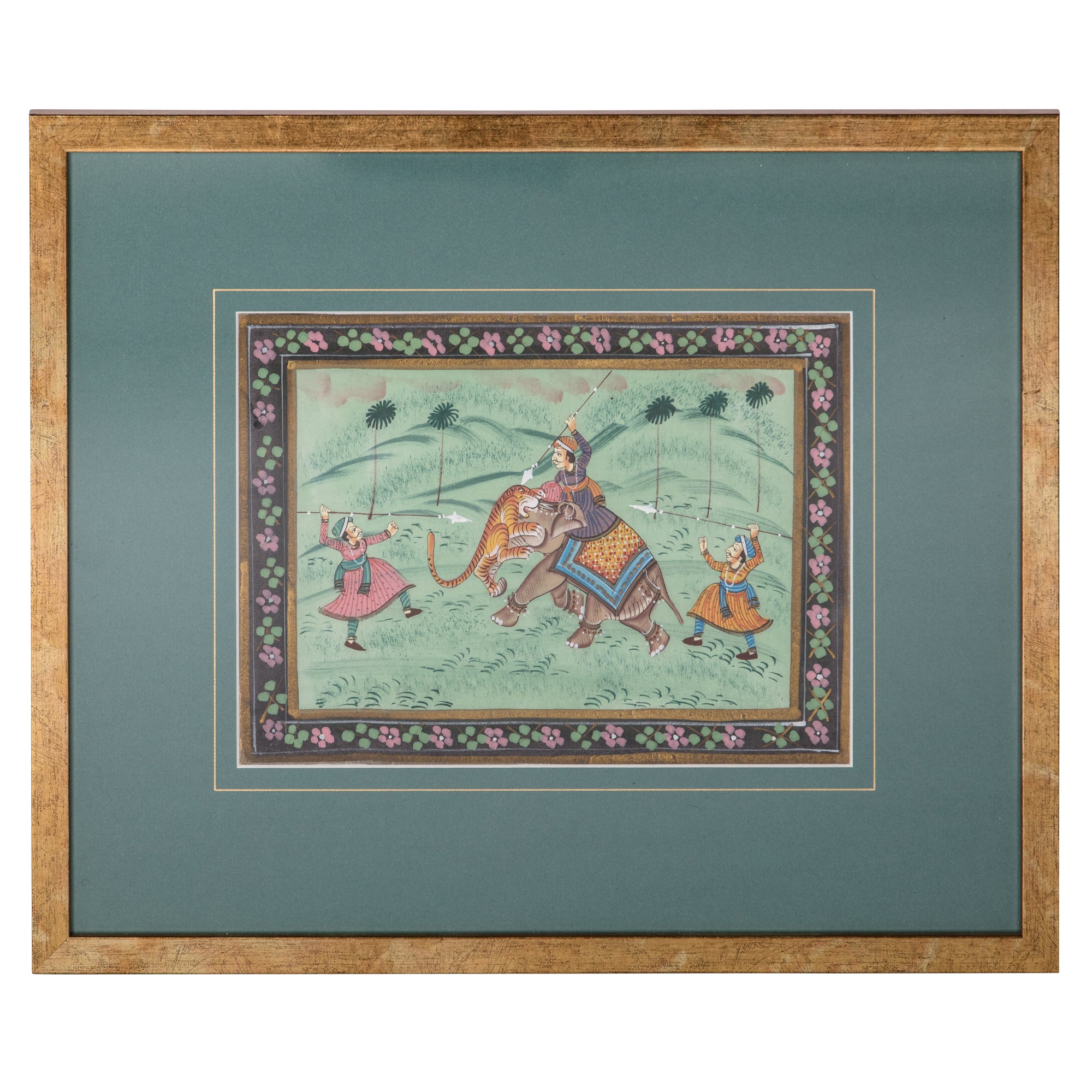 "Stride of the Elephant" - Framed Miniature Painting