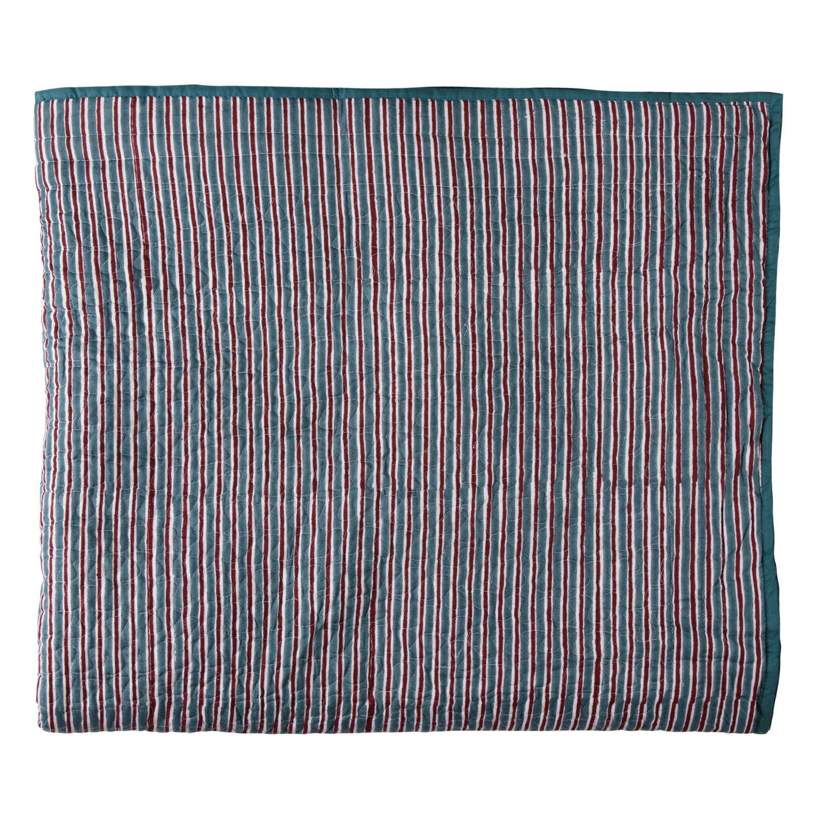 Stripes & Flowers Bedspread - Double