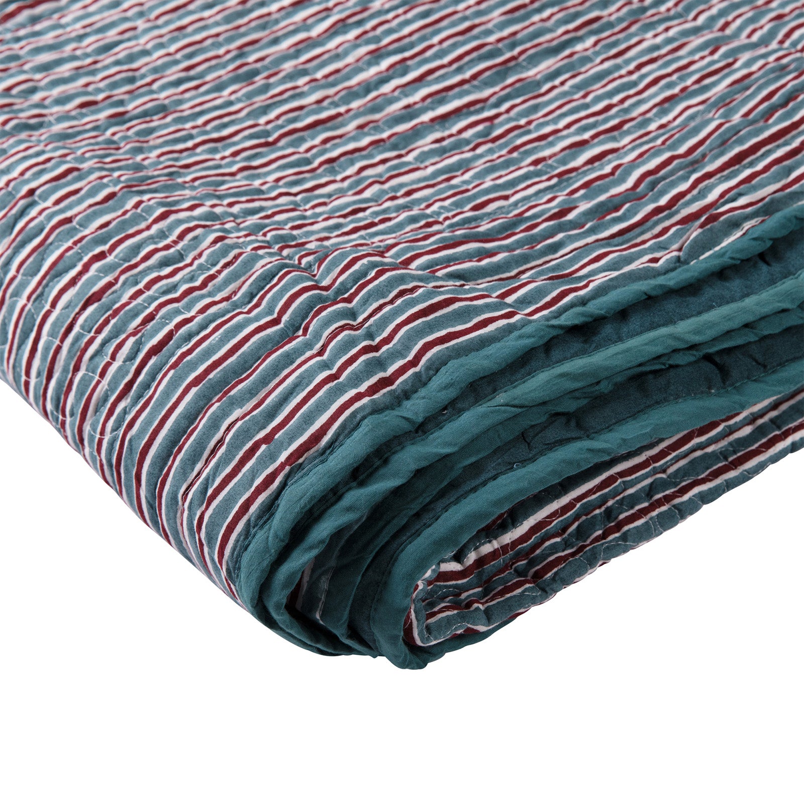 Stripes & Flowers Bedspread - Double