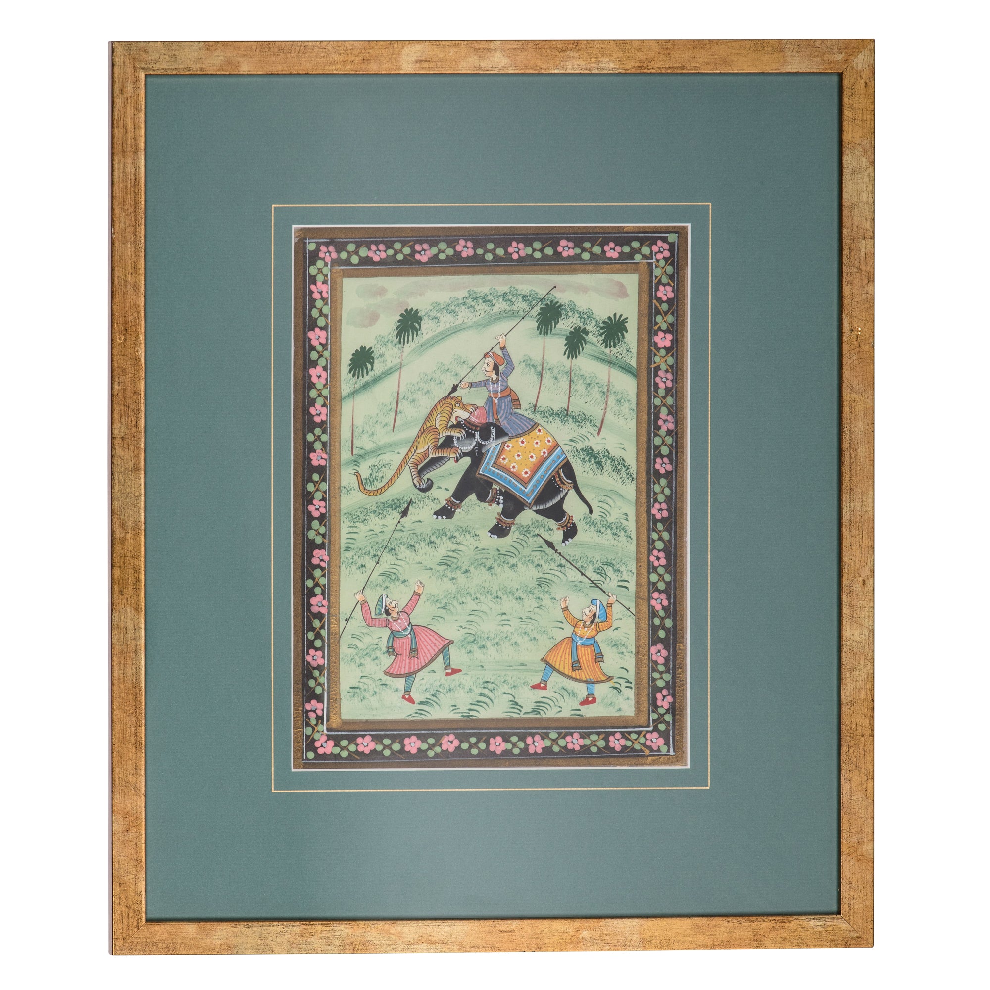 "The Wild Entourage" - Framed Miniature Painting